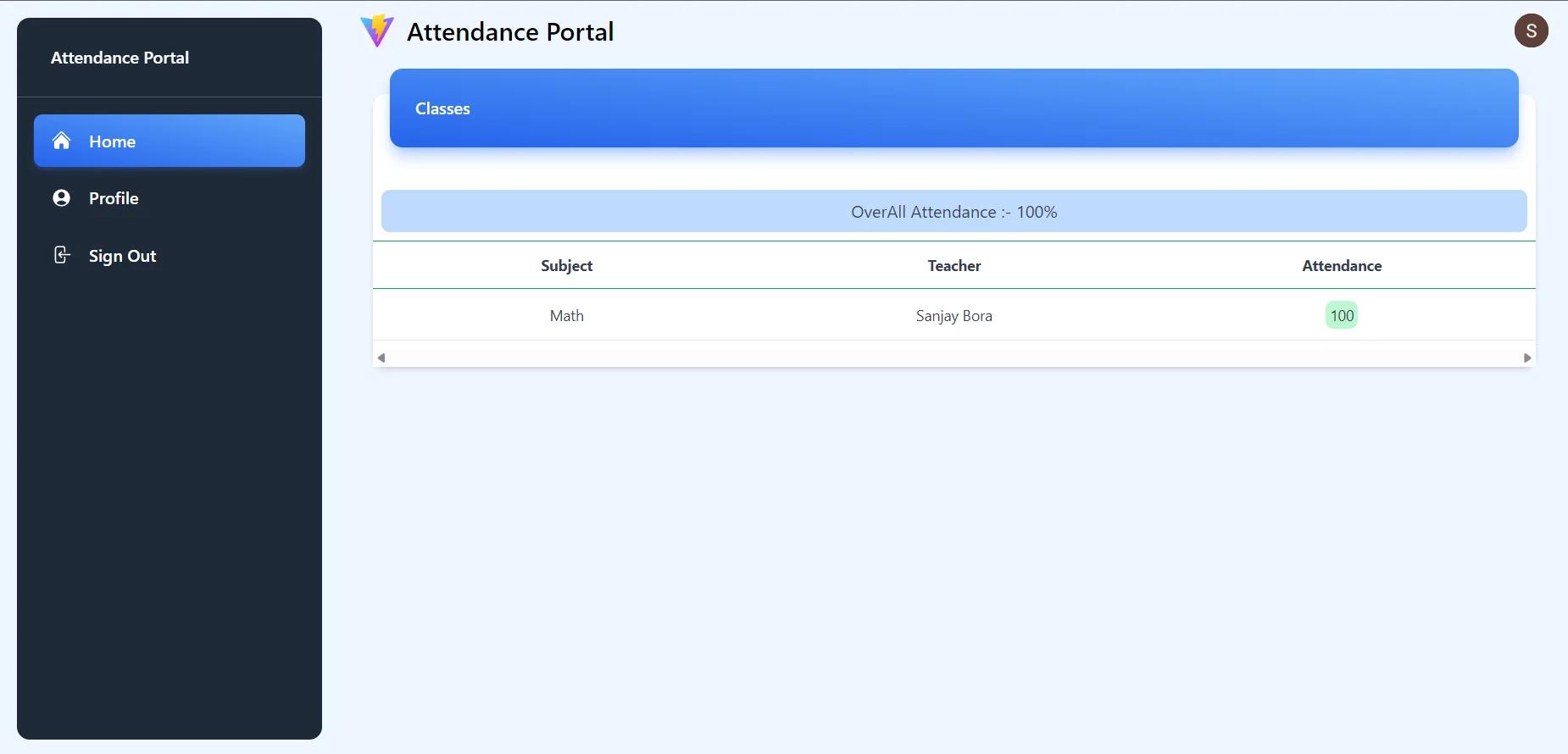 Attendance Management Portal