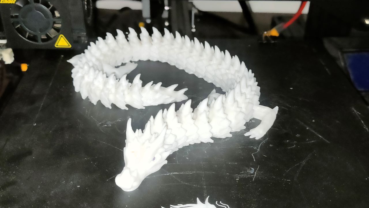3d printed articulated ice dragon