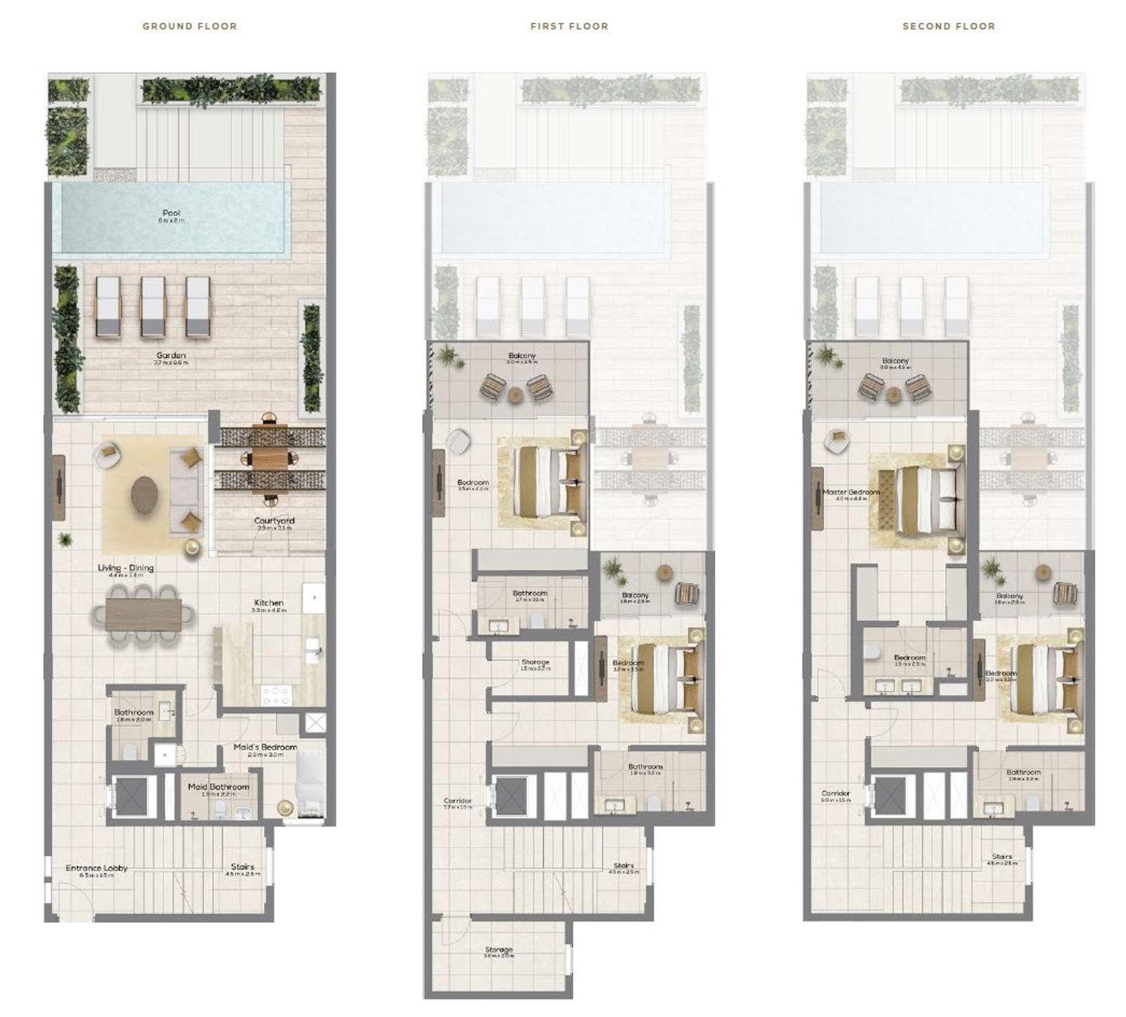 Azura,Almouj | 4+1 Bedroom Chalet floor plan 1