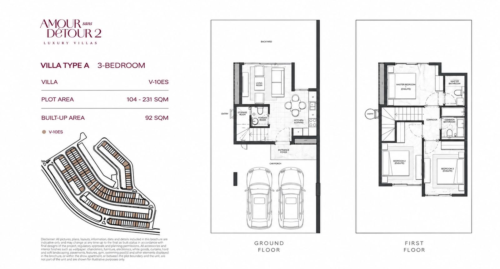 مخطط Freehold 3 bedrooms villa 1
