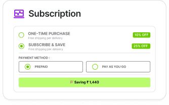 Subscription options at checkout