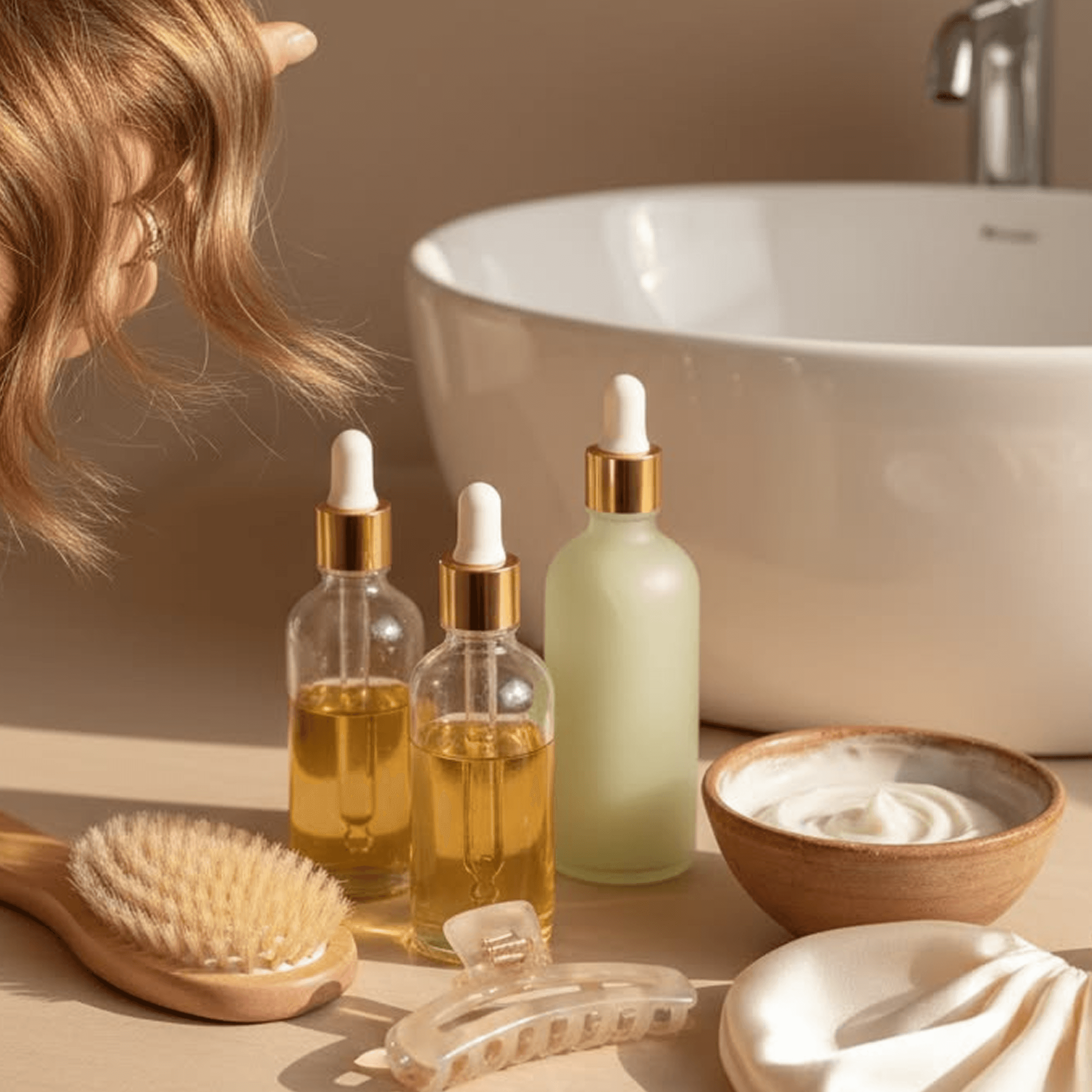 Haircare brand team working on their Shopify store
