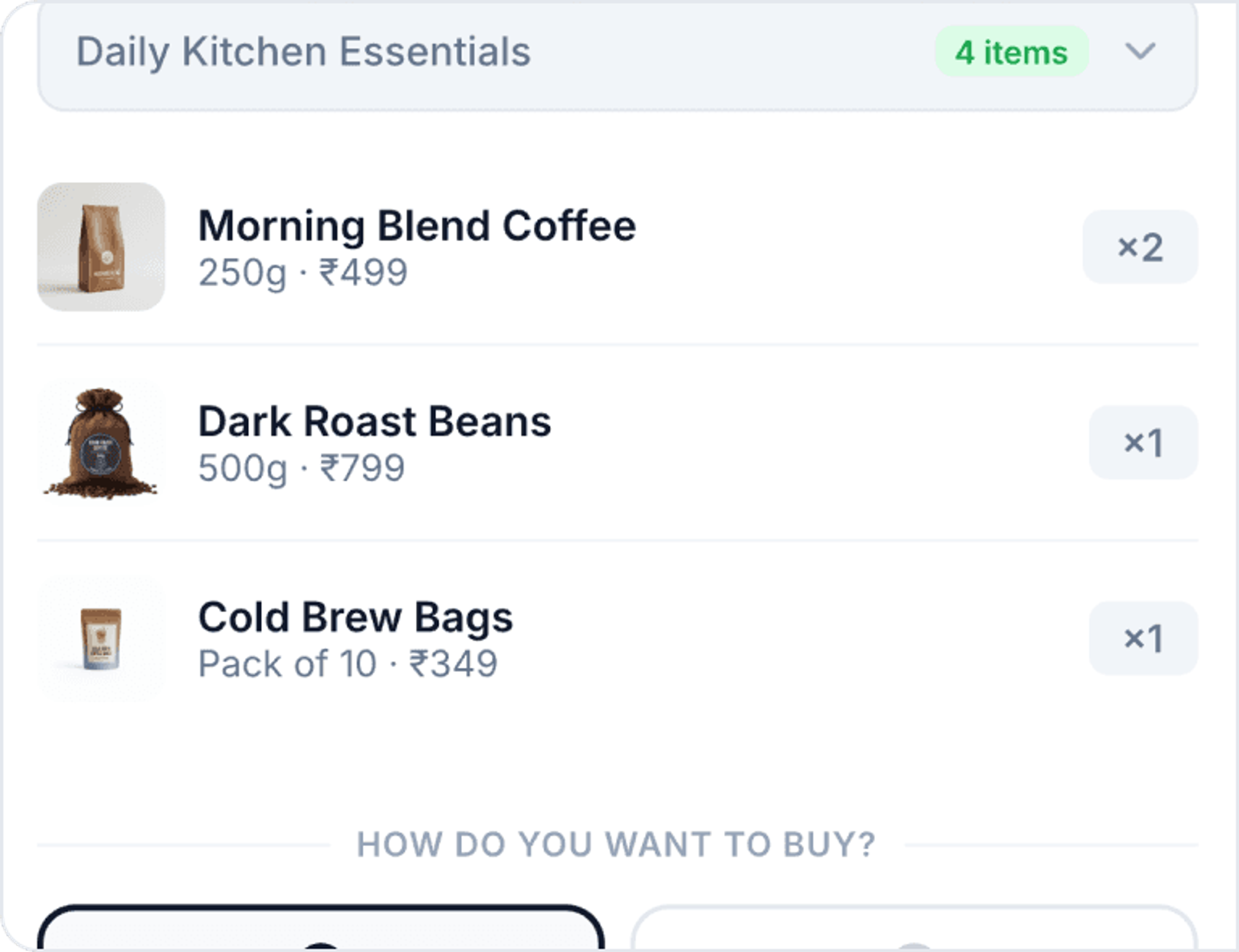 Upsell offer widget at checkout
