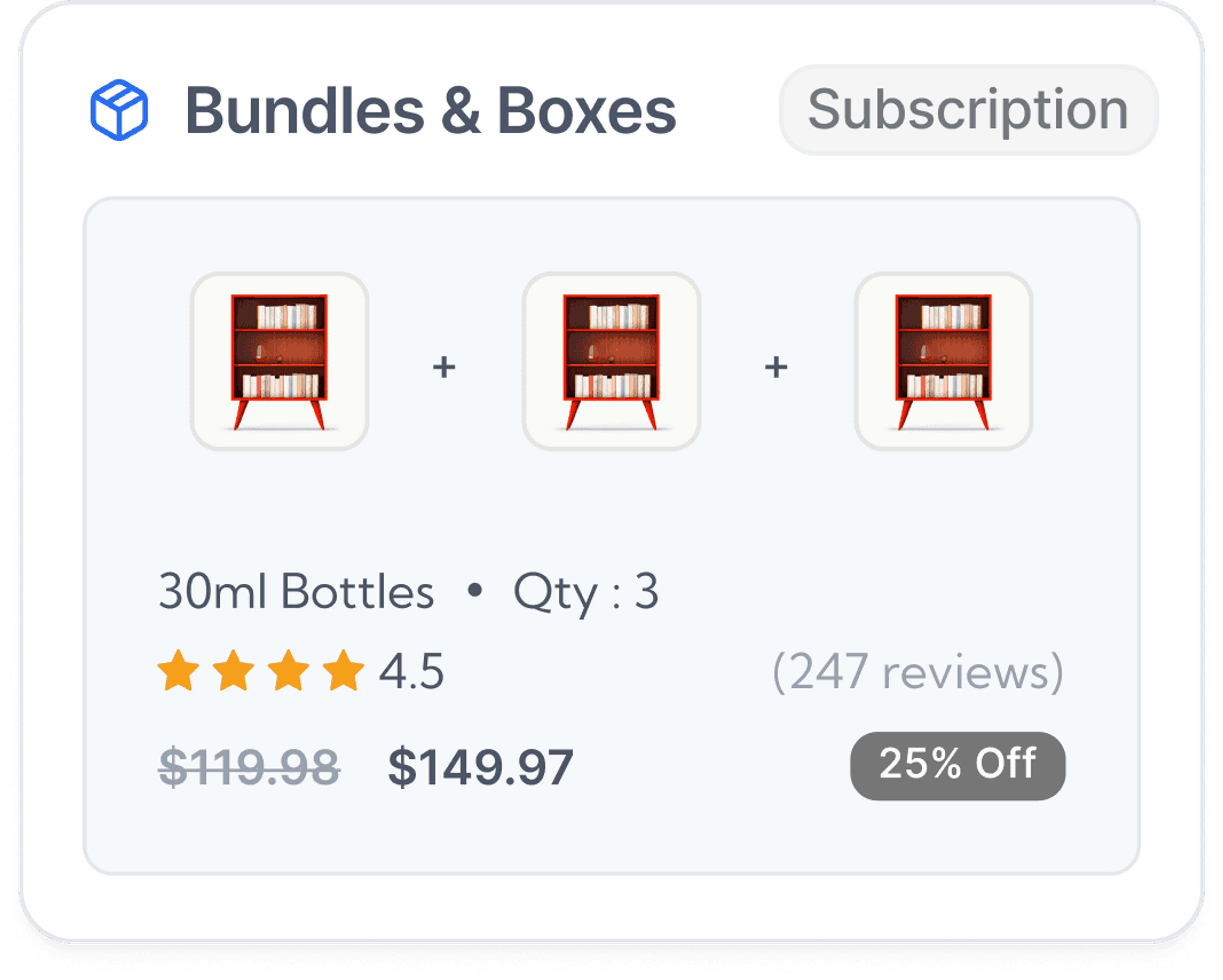 Bundles & Boxes widget