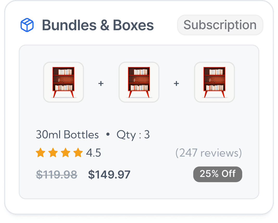 Bundles & Boxes widget