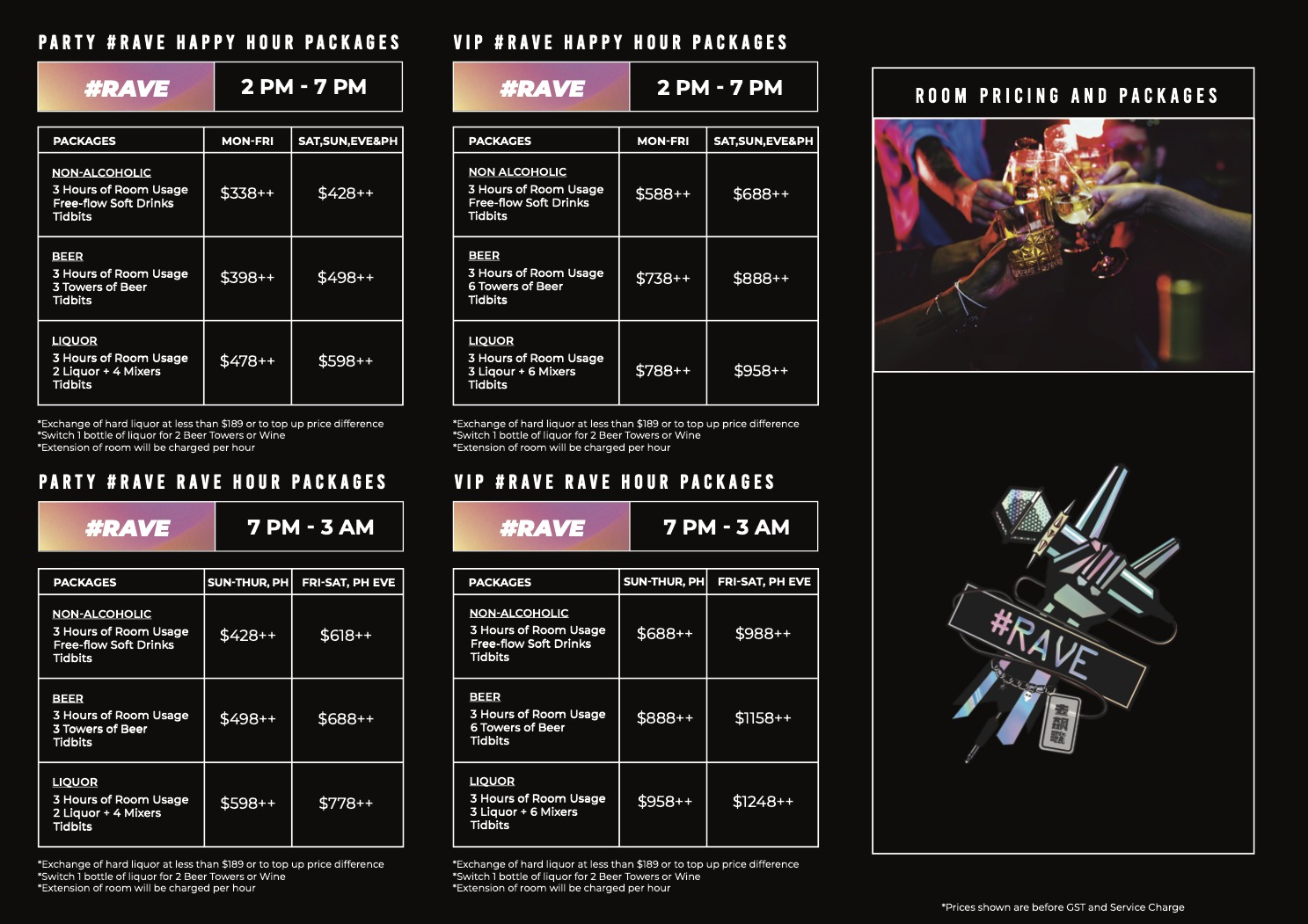 3hr package big room