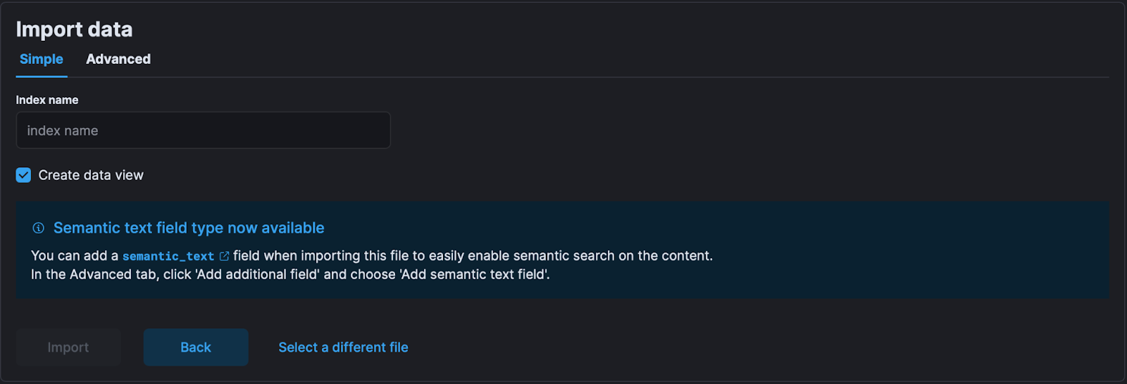 Import data in Kibana