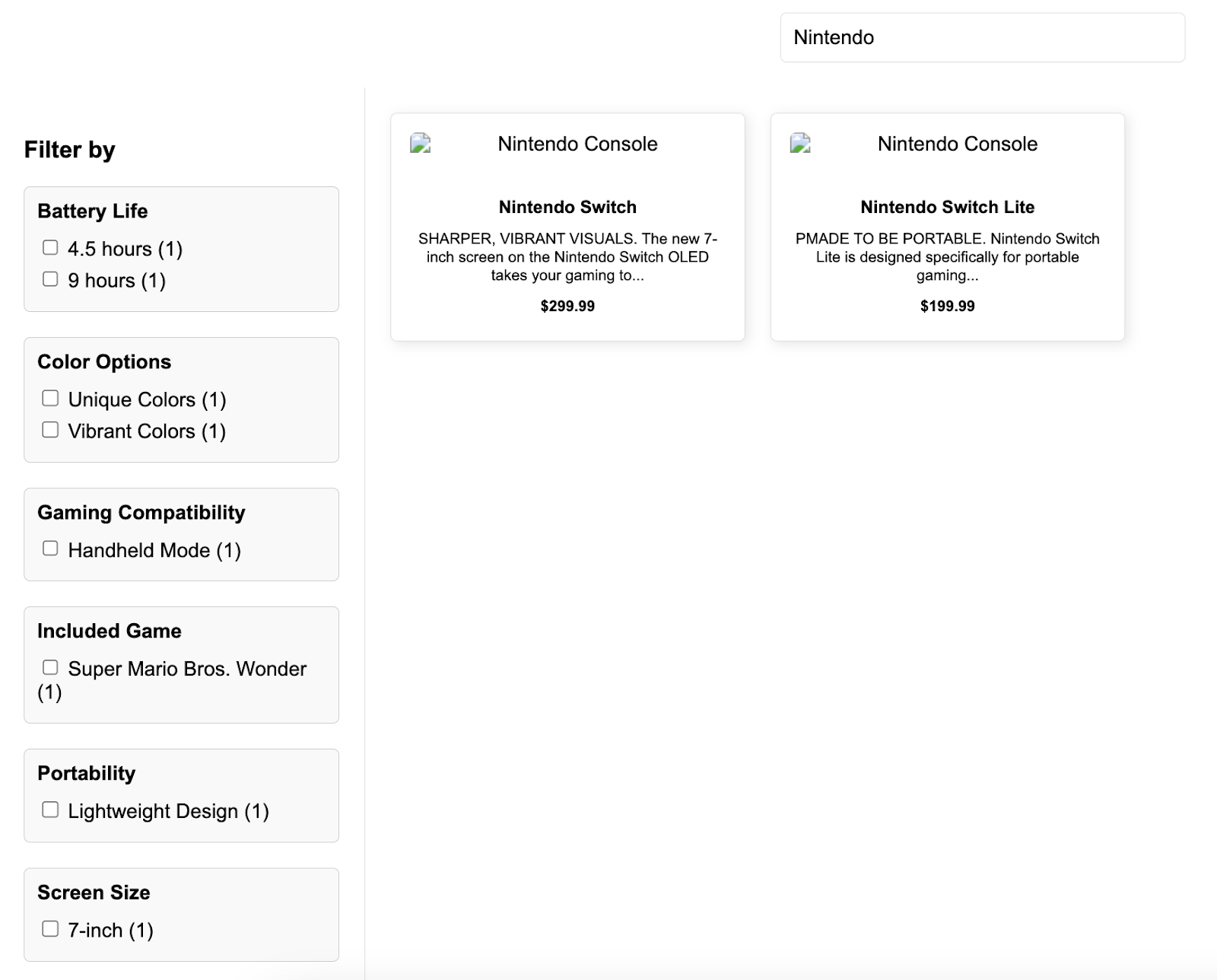 implementation of the facets