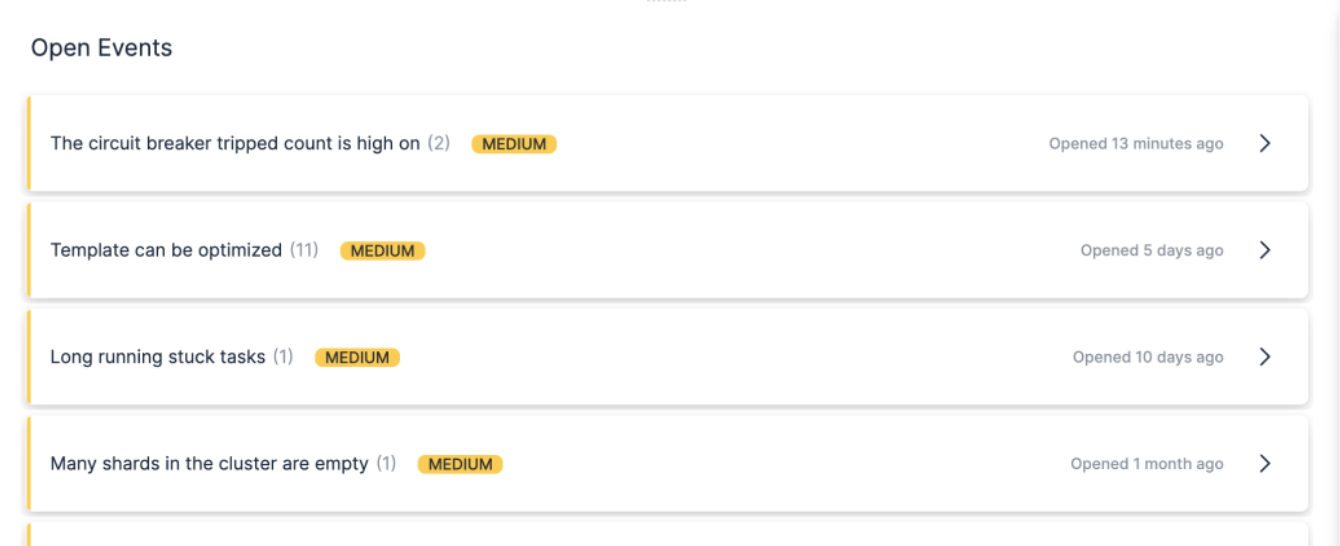 Dashboard showing event heatmap and resource metrics for hot and cold nodes in a monitored cluster.