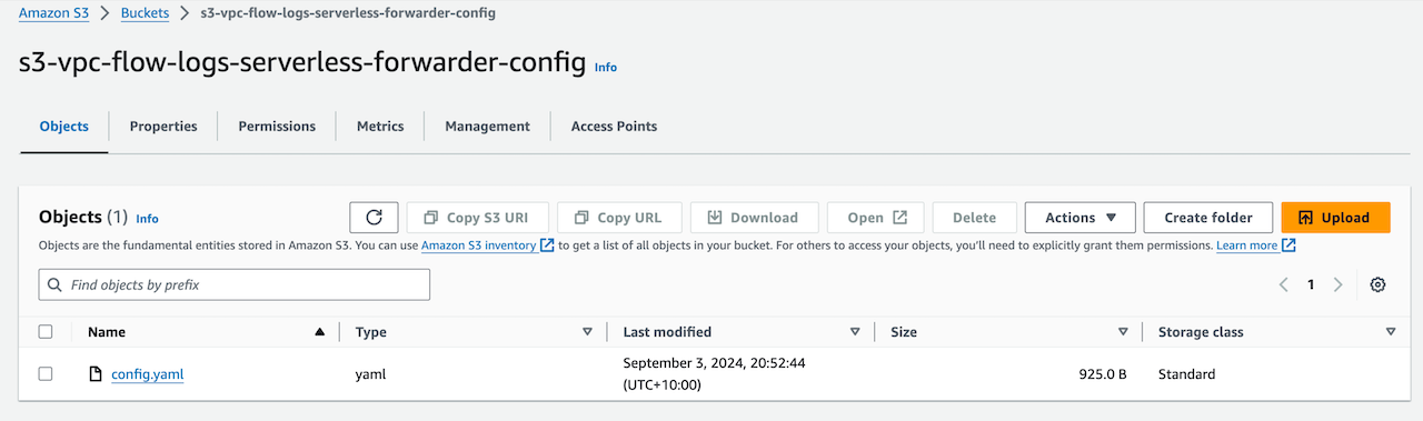 Upload configuration yaml for AWS S3 data ingestion to Elastic Cloud