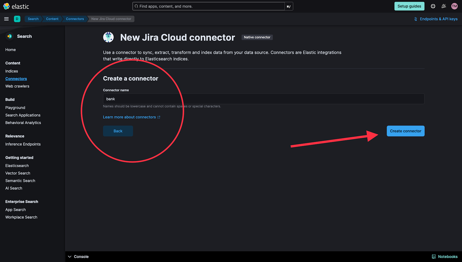 Replace your kibana URL with Kibana endpoint for Elastic Jira connector