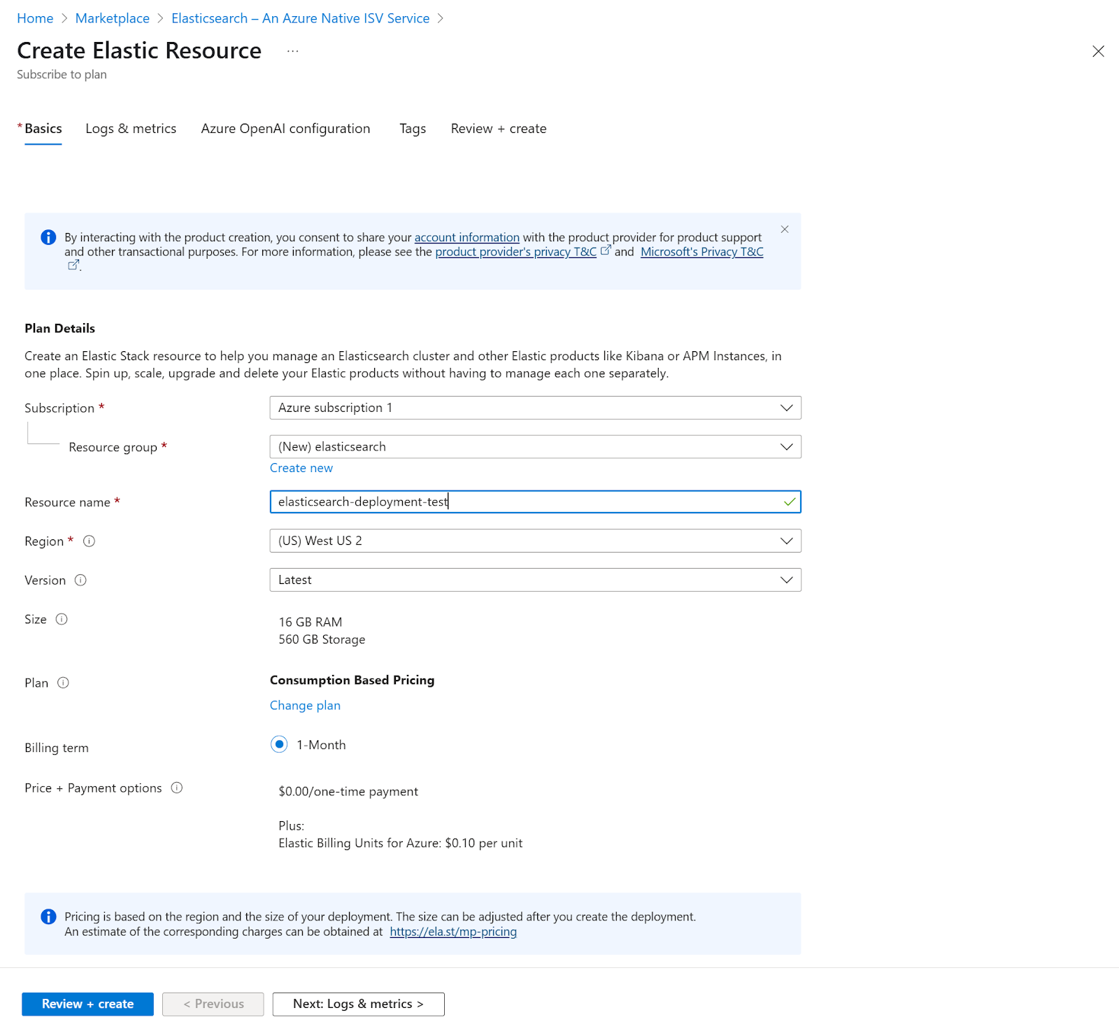 How to create an Elastic Resource.