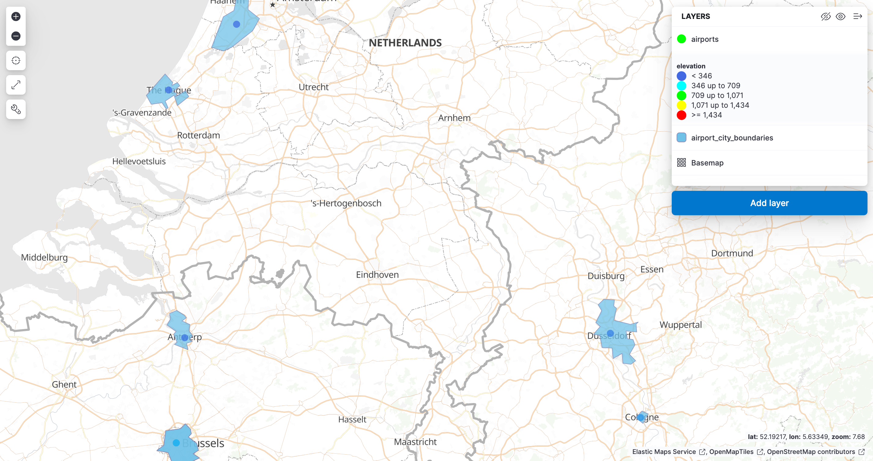 Kibana Maps - City Boundaries Layer Style