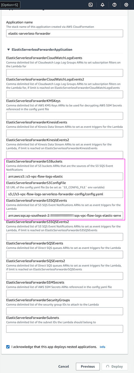 Provide application setting details