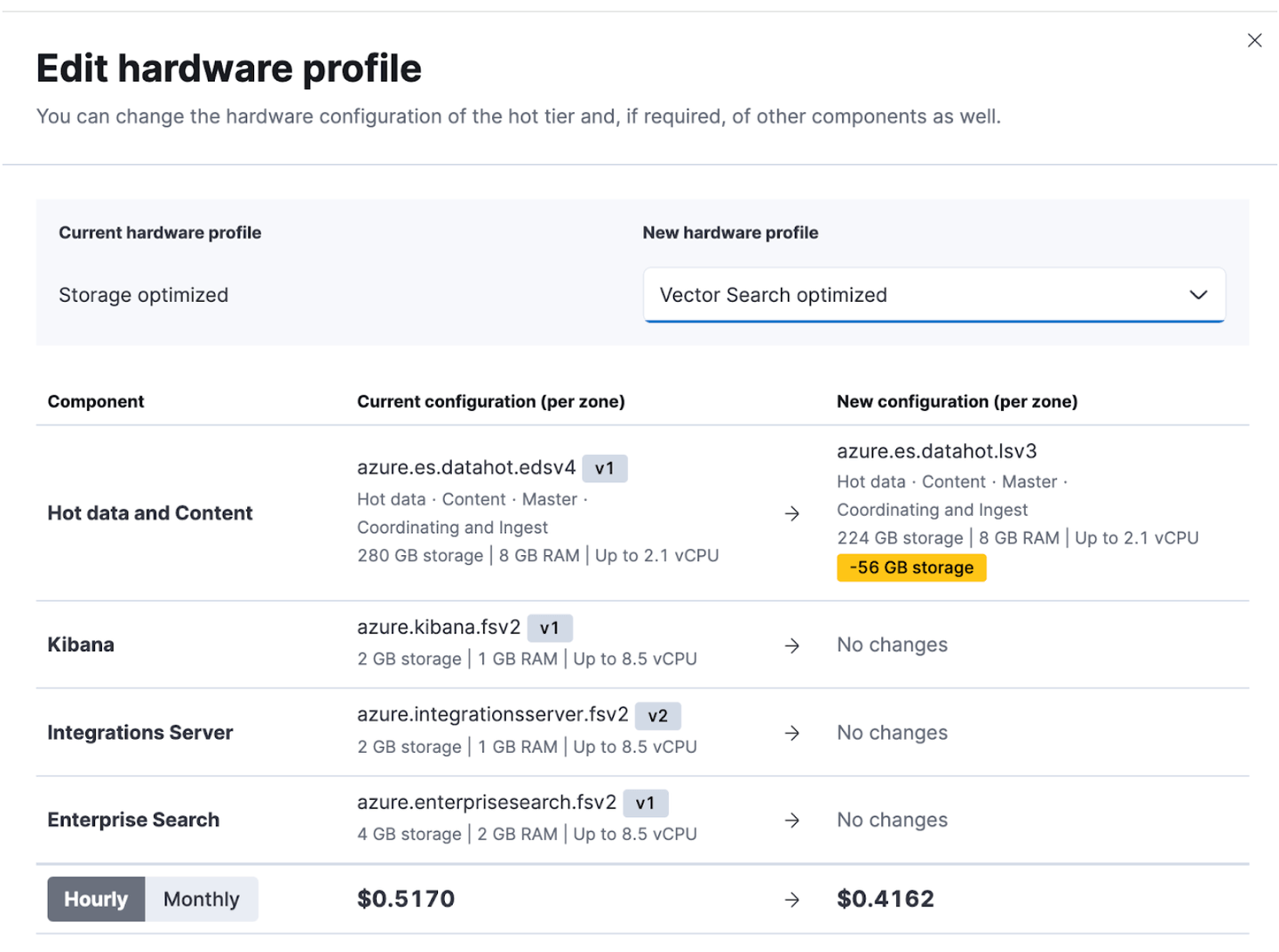 cloud UI view for migrating deployments