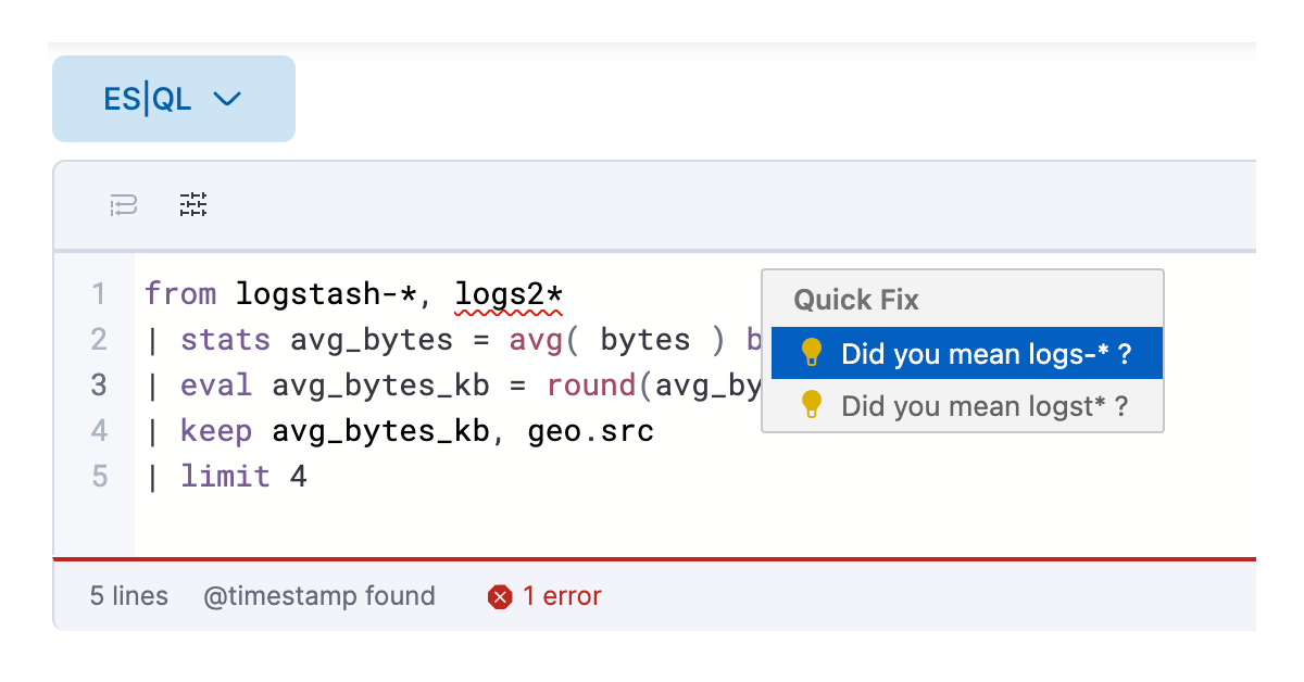 Improving the ES|QL editor experience in Kibana