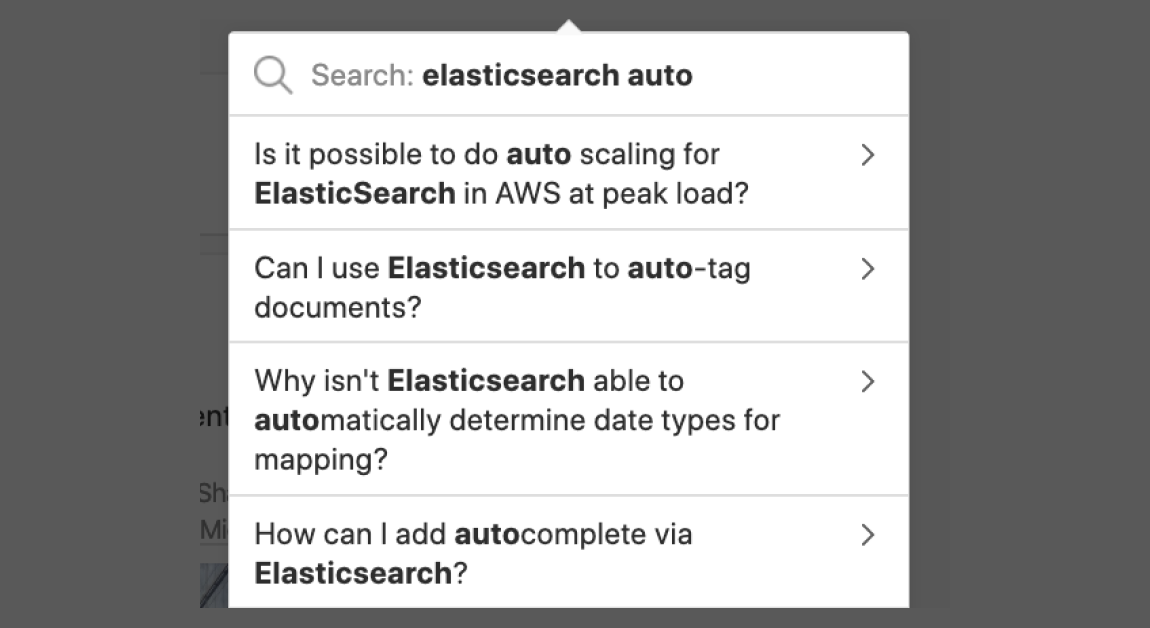 Elasticsearch autocomplete search