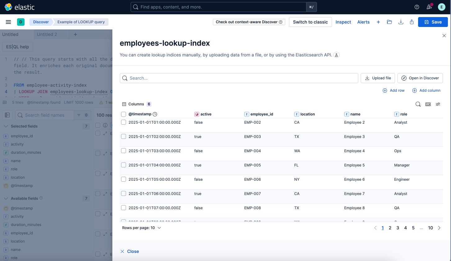 Beispiel für eine LOOKUP-Abfrage