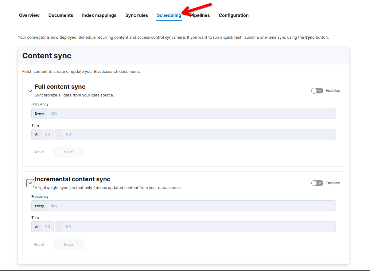 Configuring scheduled syncs