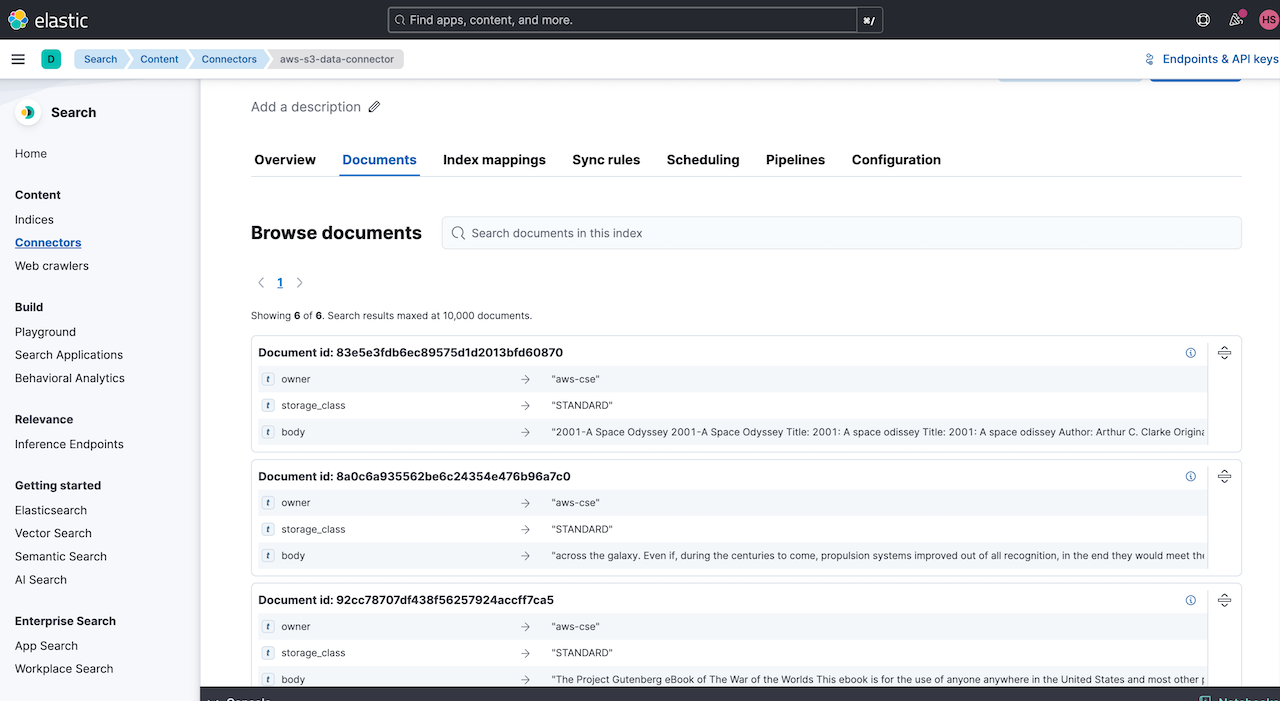 elastic aws s3 connector validation