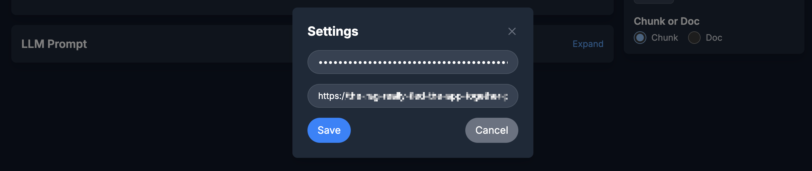 settings box