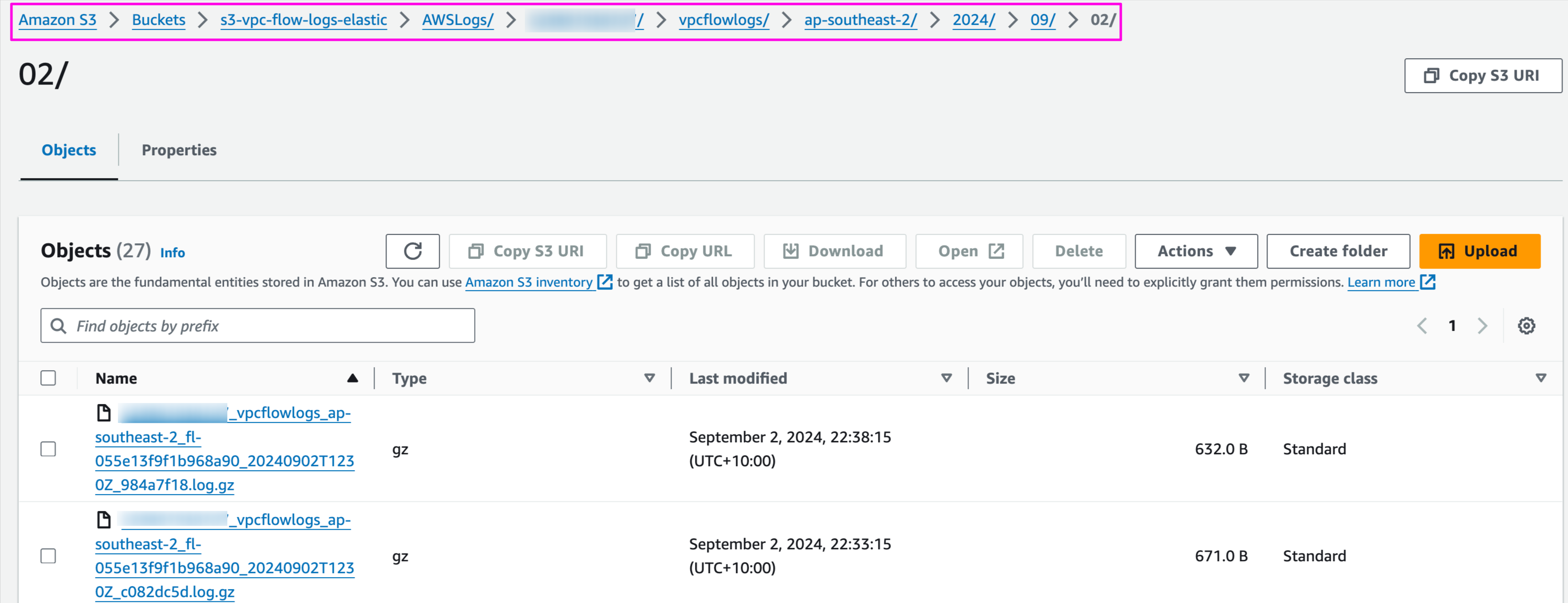 aws vpc flow logs s3 validation