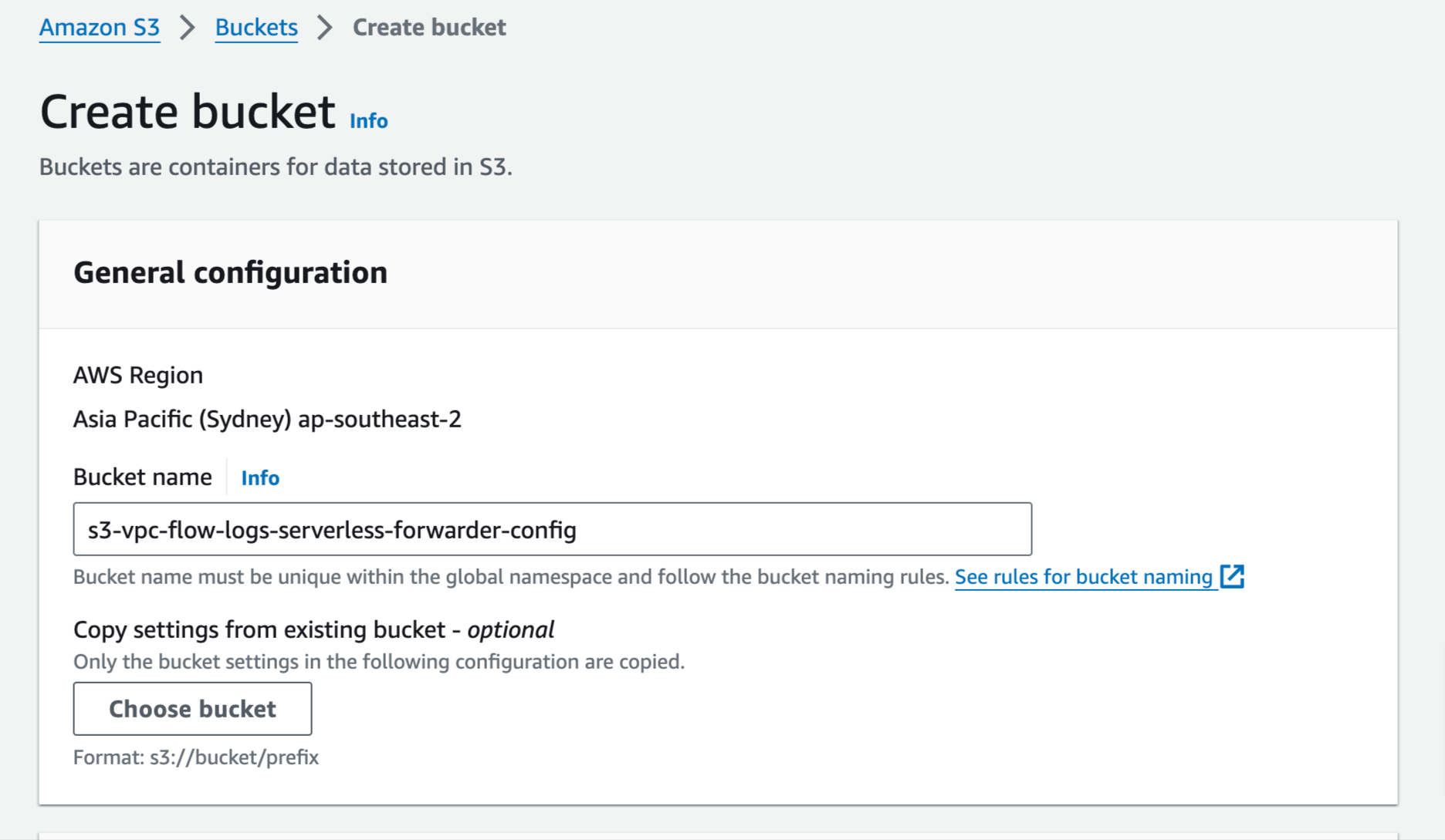 Create bucket for AWS S3 data ingestion to Elastic Cloud
