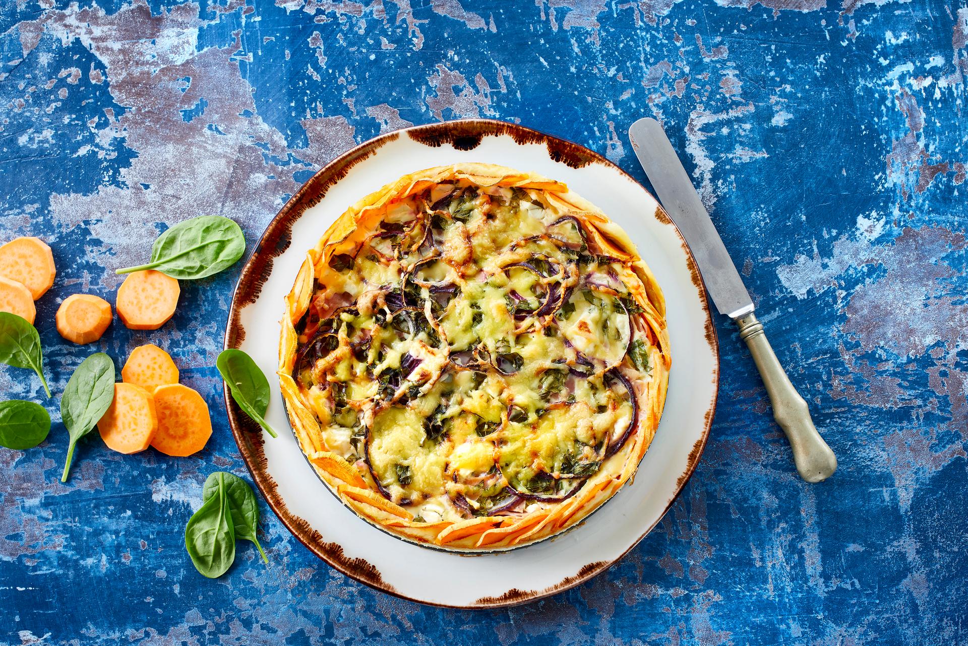 Pai med søtpotetbunn