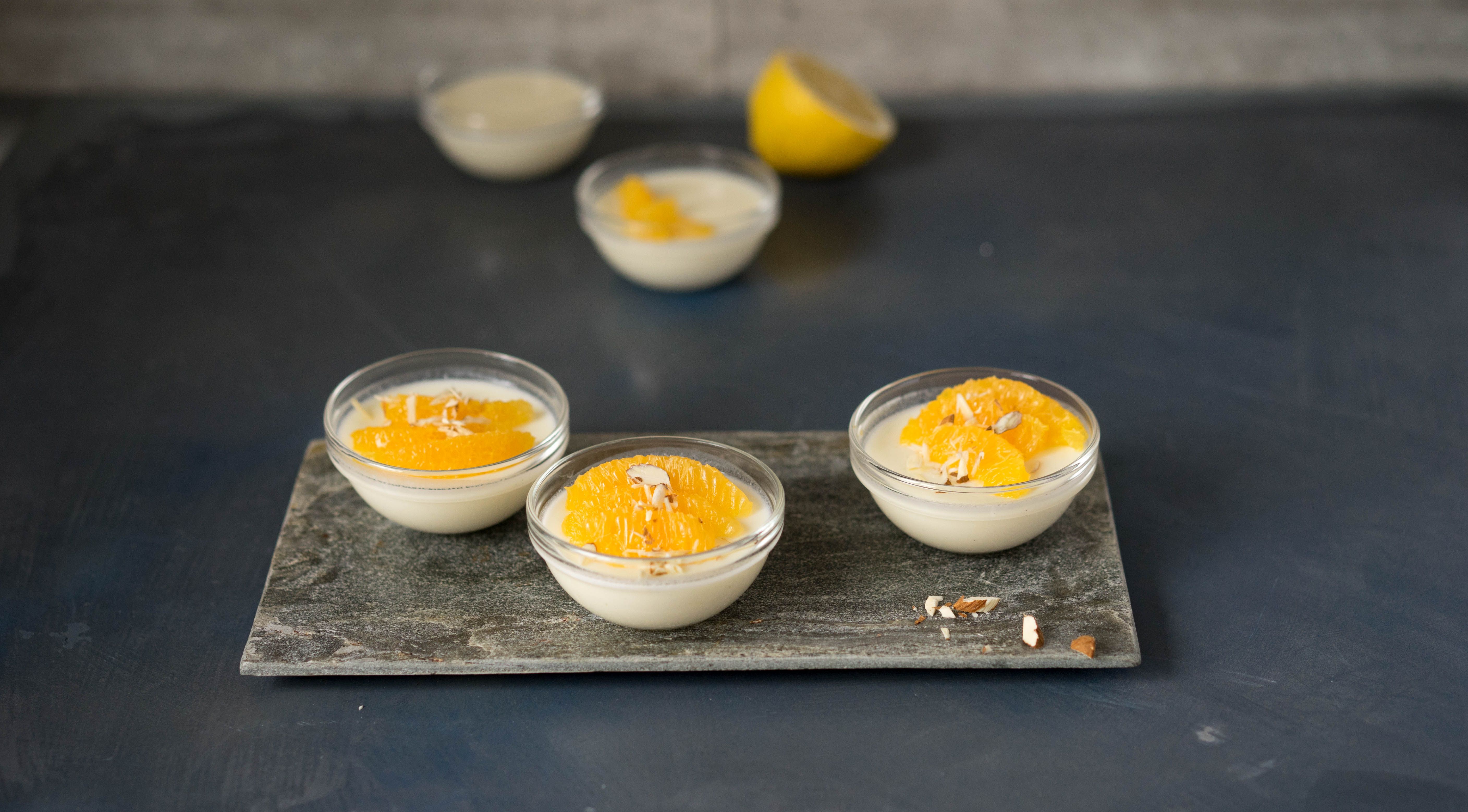 panna cotta med appelsin og yoghurt