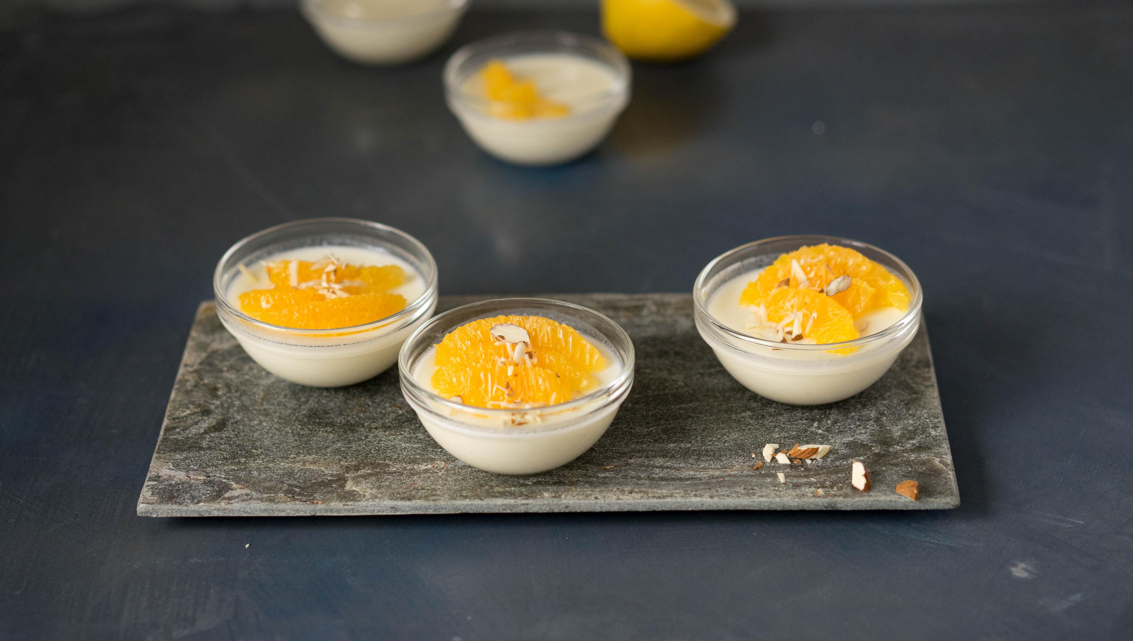 panna cotta med appelsin og yoghurt