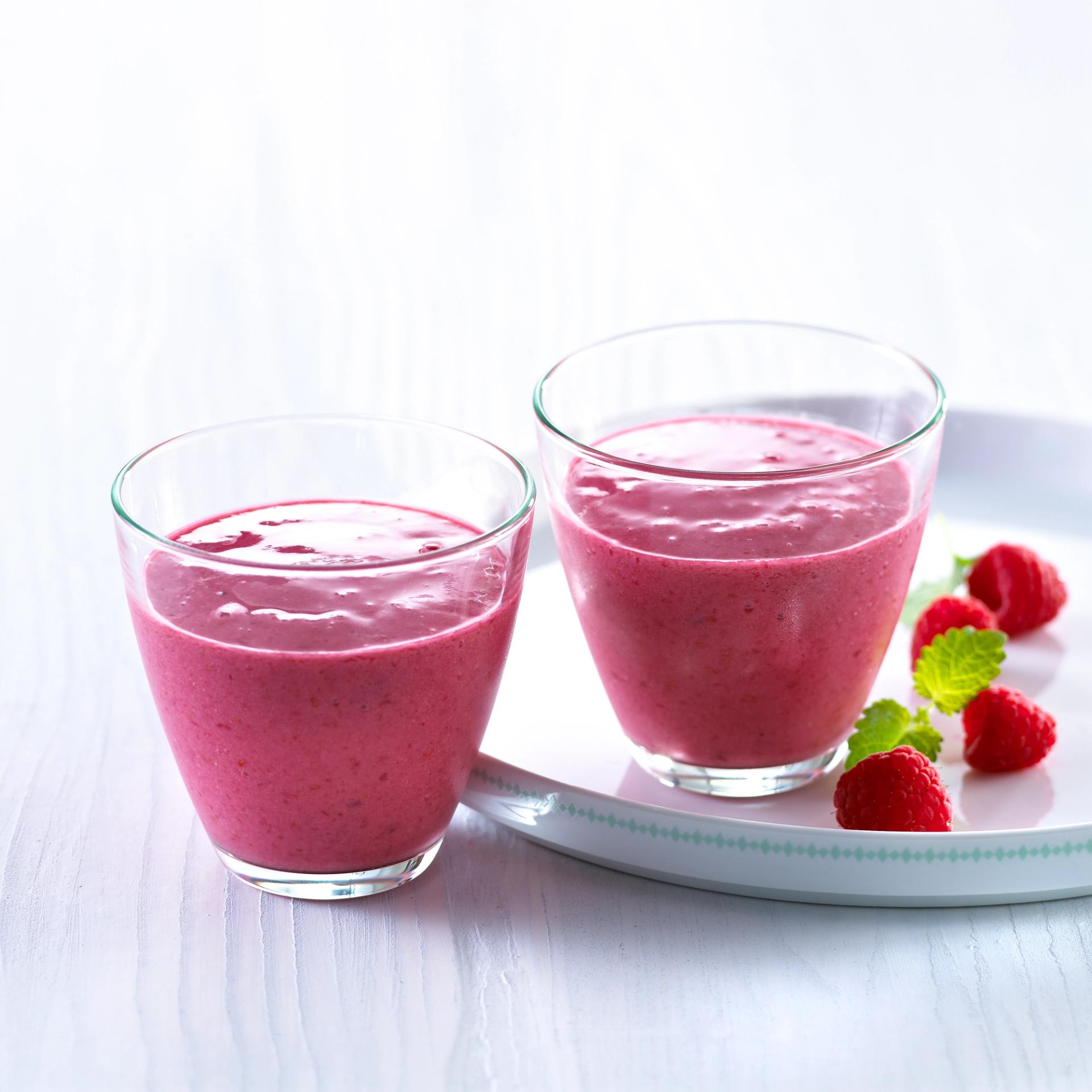 Tropisk bringebærsmoothie