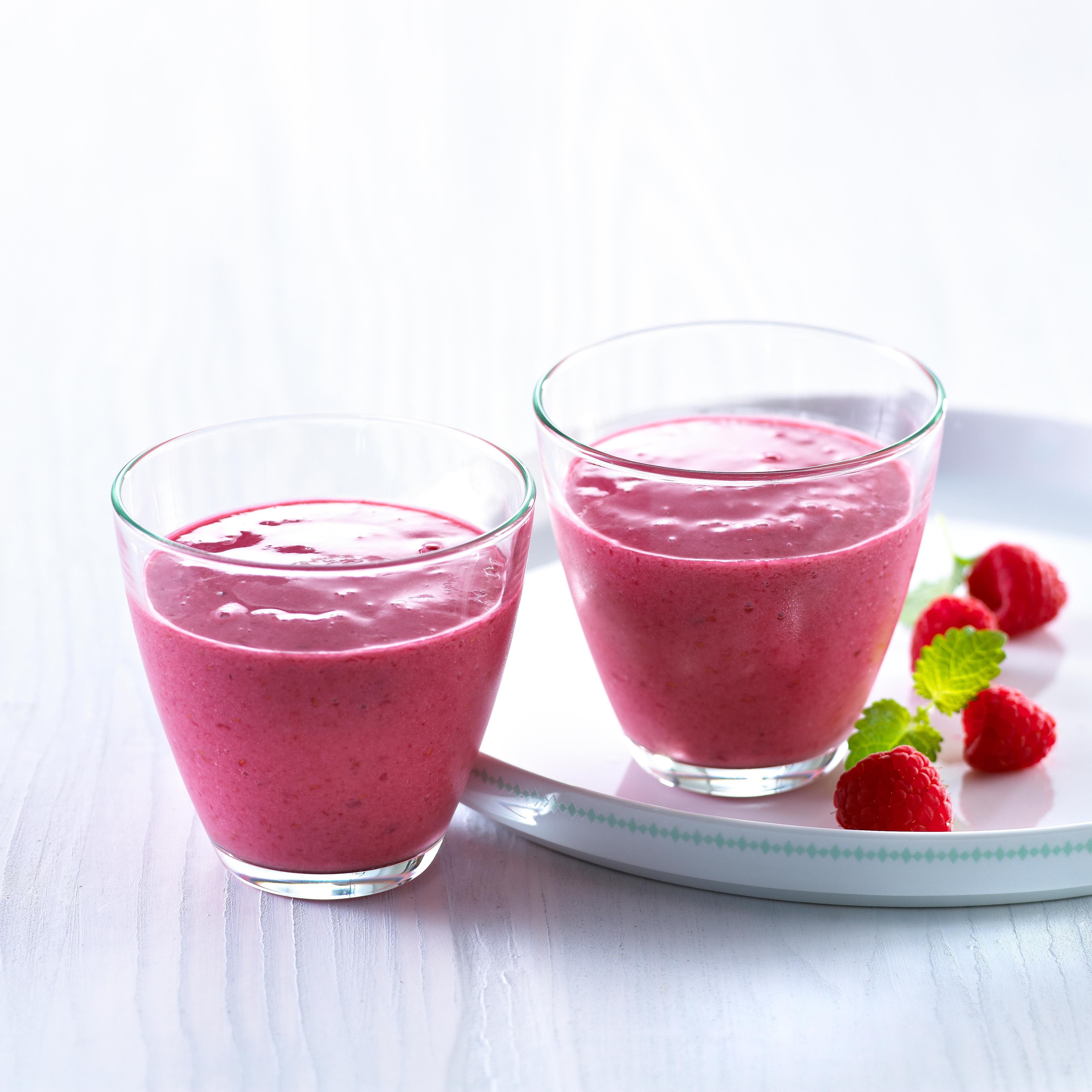 Tropisk bringebærsmoothie