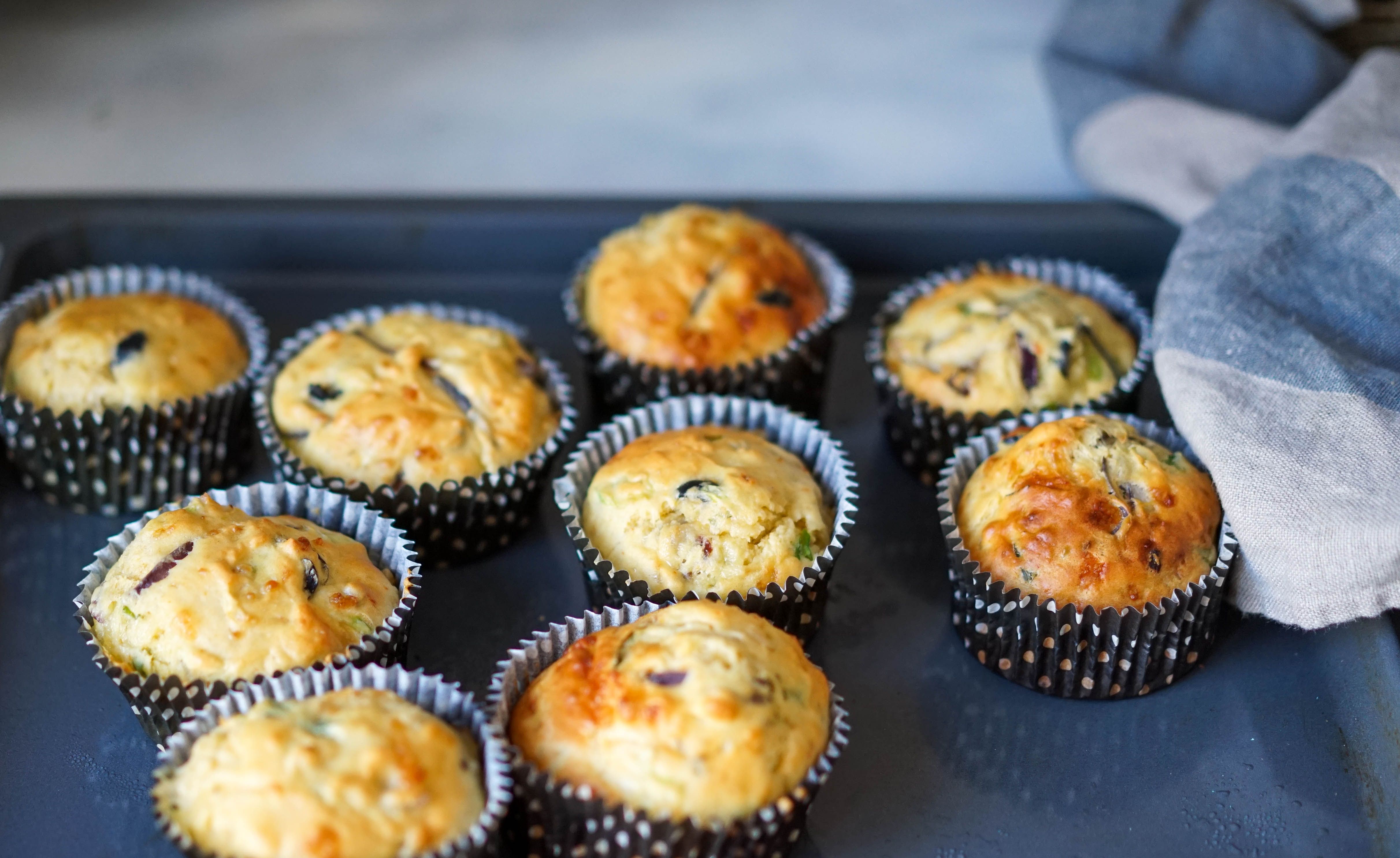 Matmuffins med grønnsaker og yoghurt