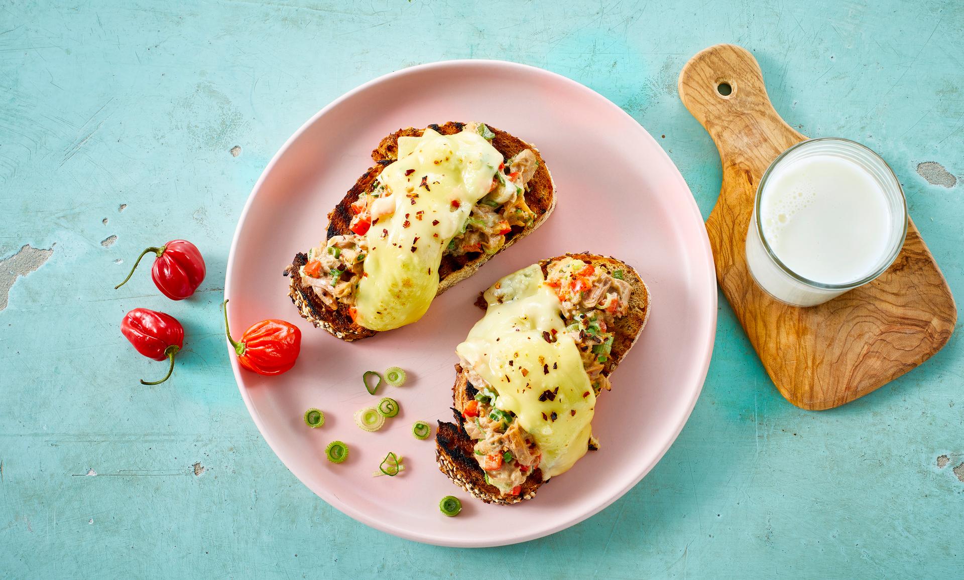 Spicy tuna ostesmørbrød