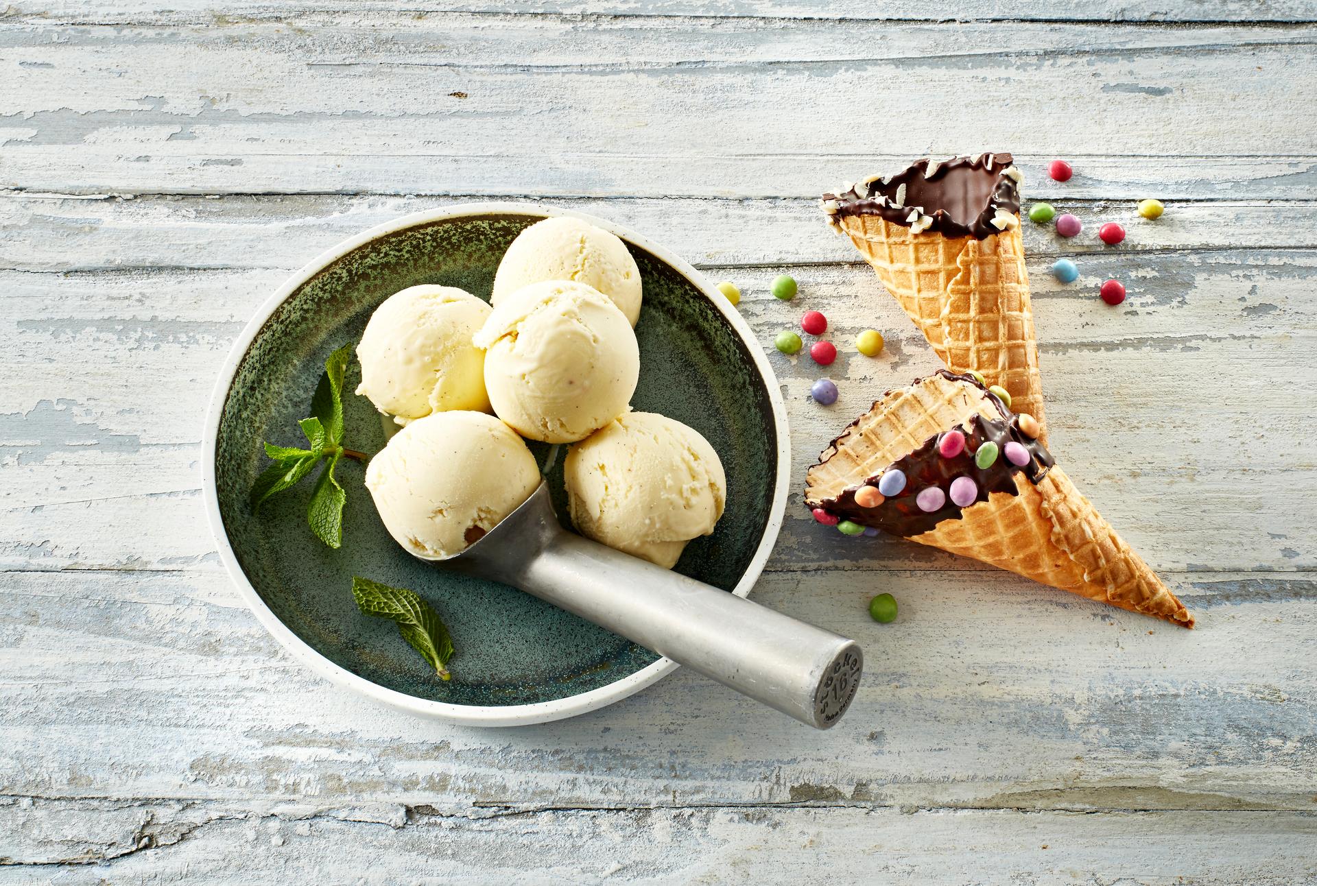 Hjemmelaget vaniljeis