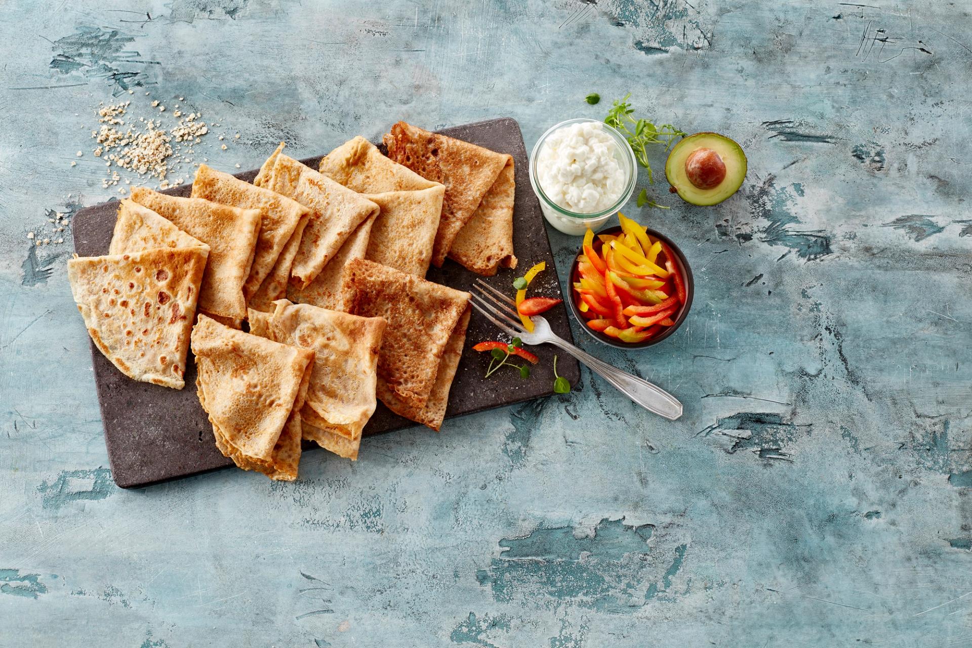 Grove pannekaker med havregryn