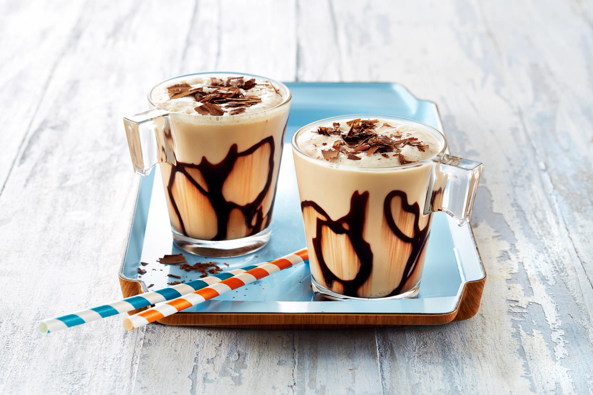 Kaffemilkshake med vaniljeis