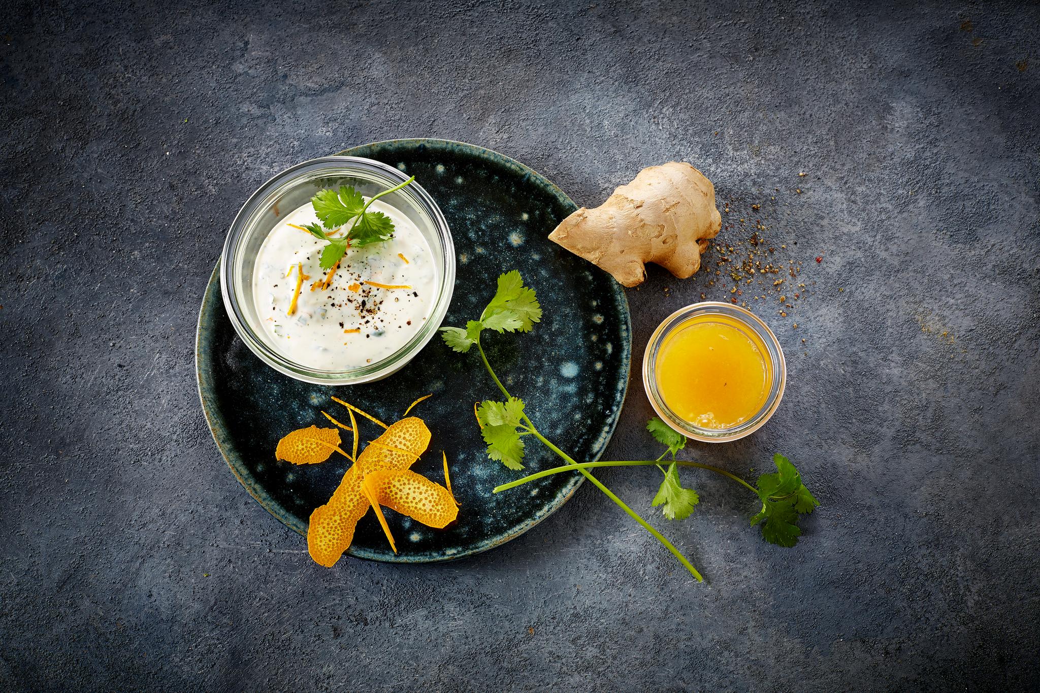 Dressing med appelsin og ingefær