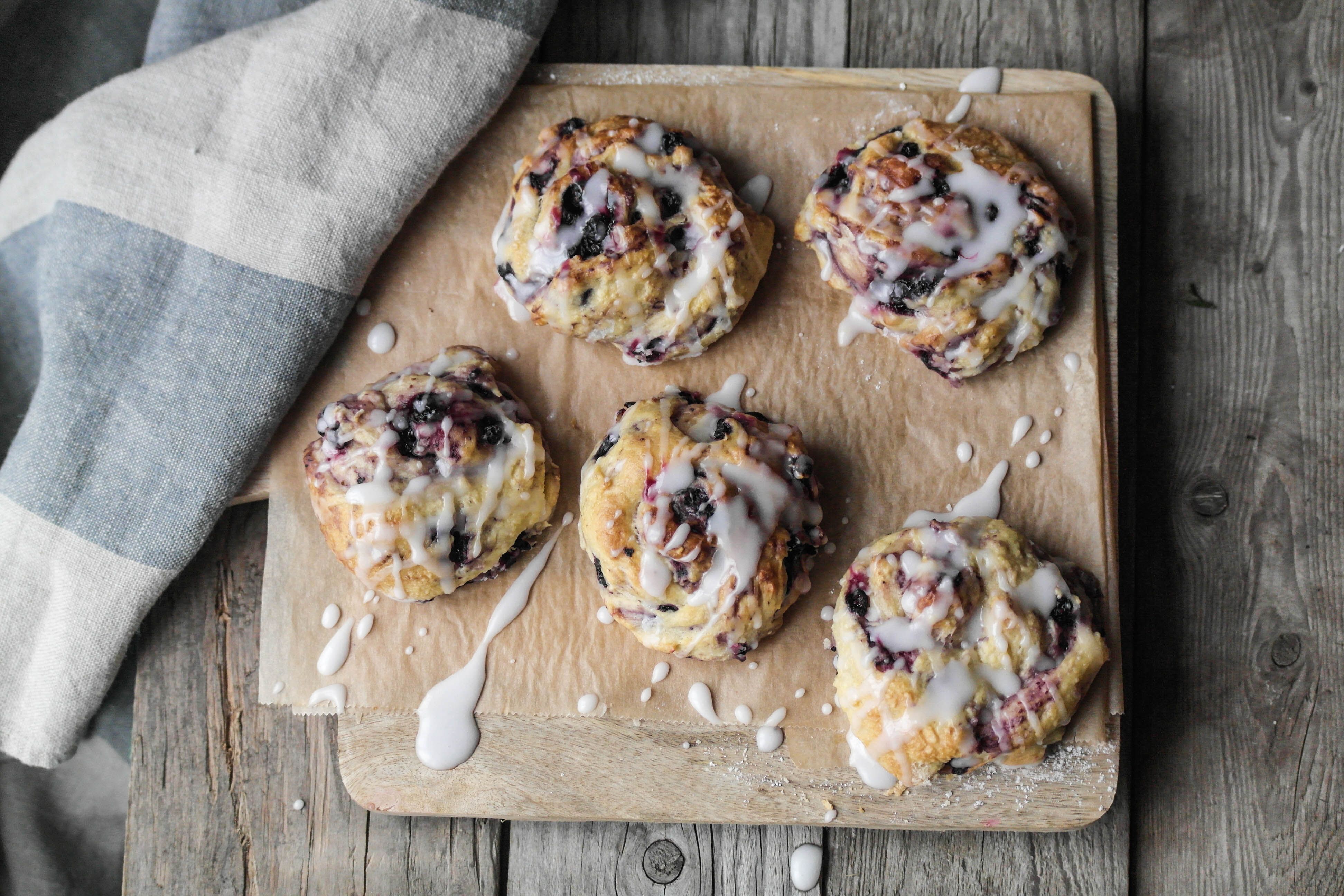 Deilig snurrer med blåbær