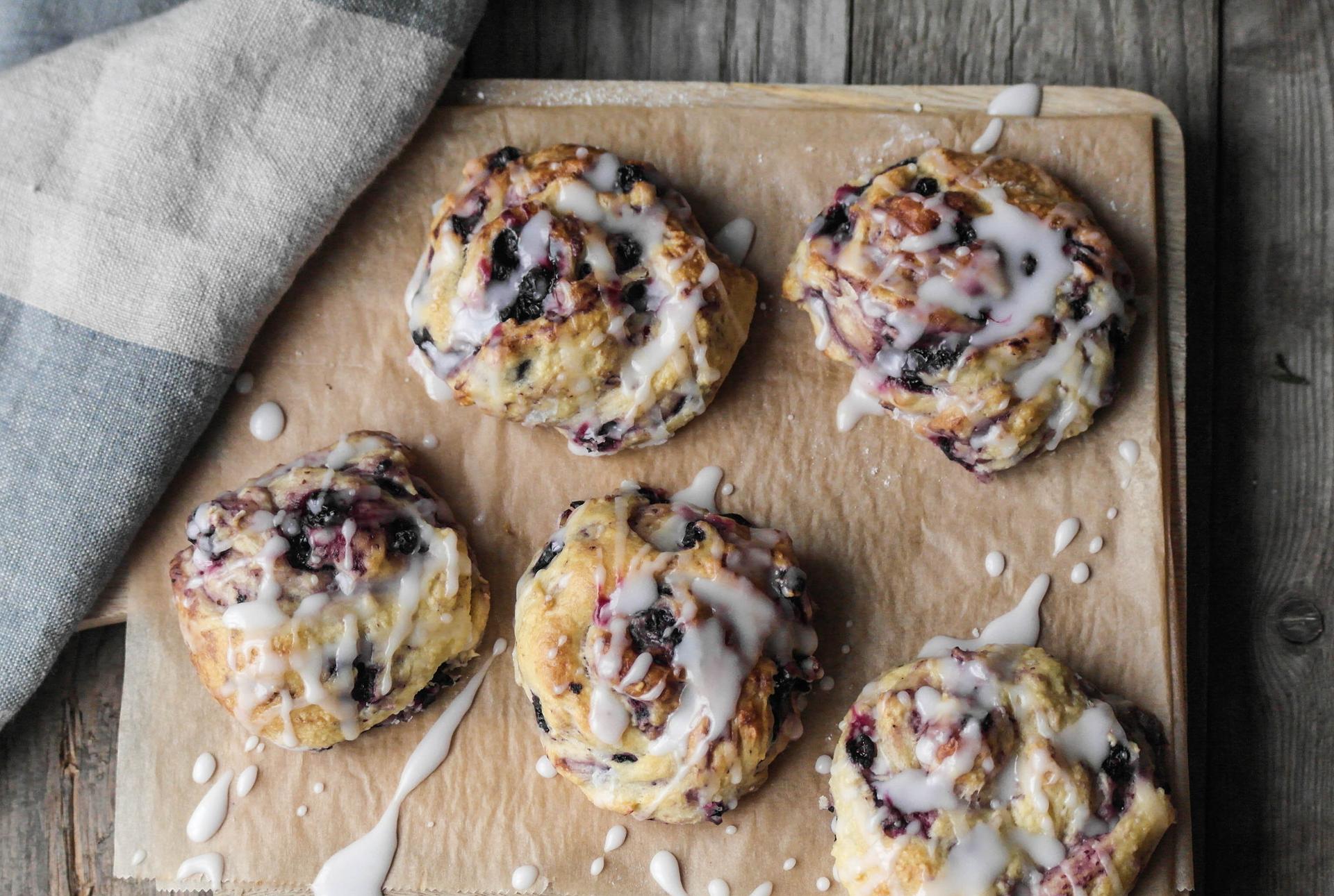 Deilig snurrer med blåbær