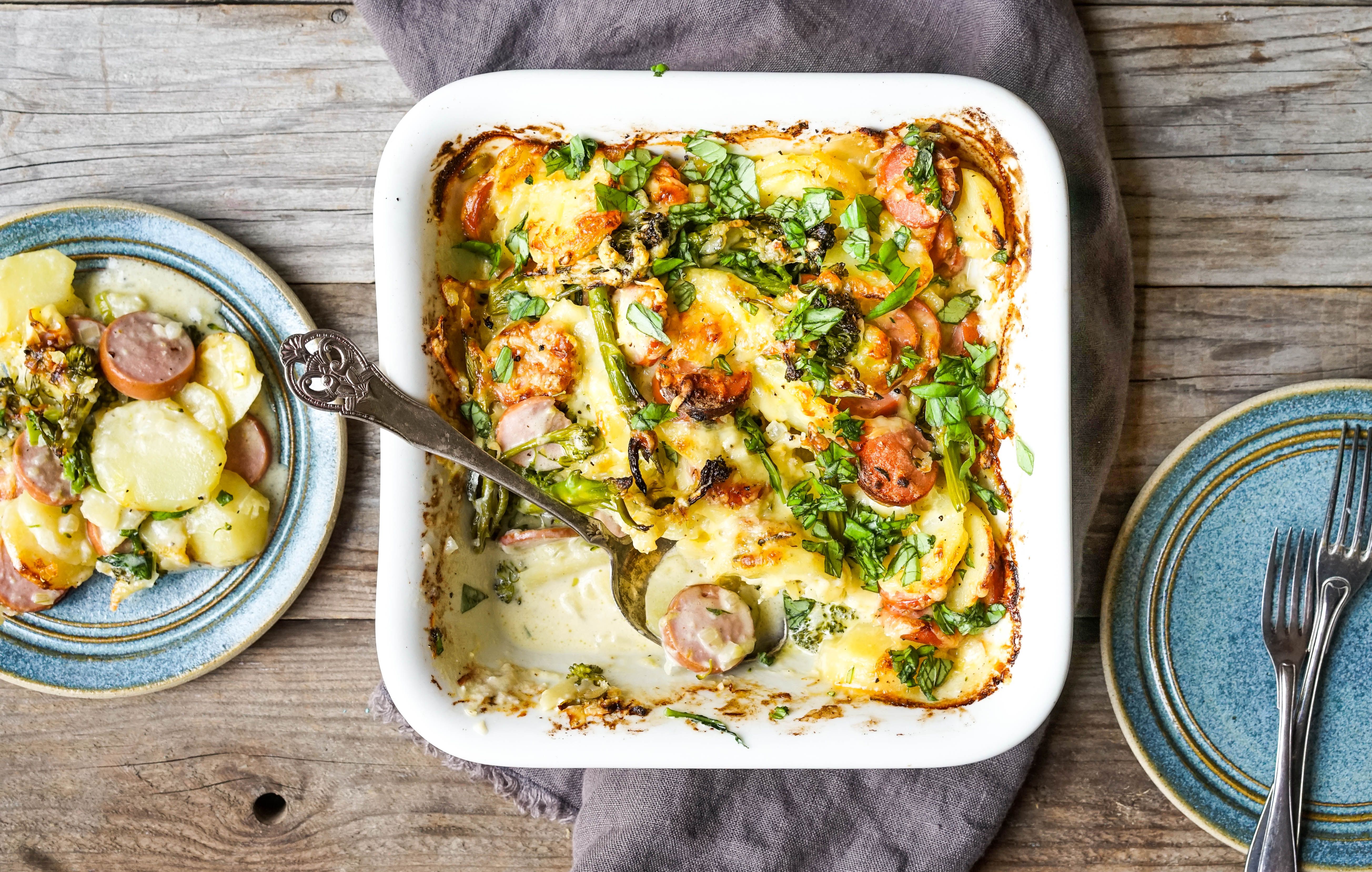 pølse- og potetgrateng