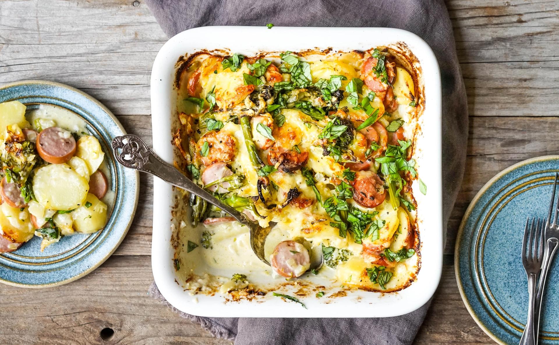 pølse- og potetgrateng