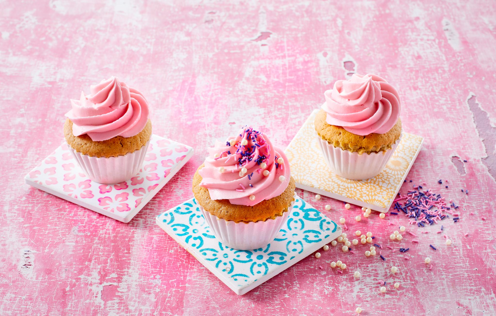 Rosa prinsessmuffins