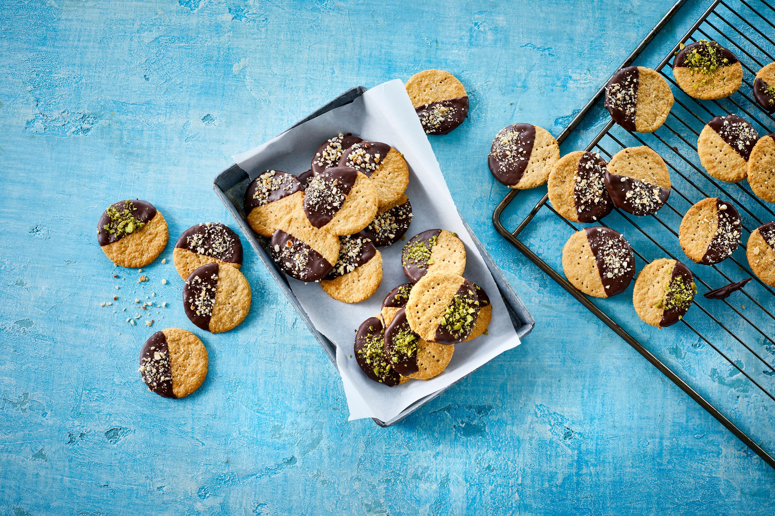 Kjeks med havregryn og sjokolade 