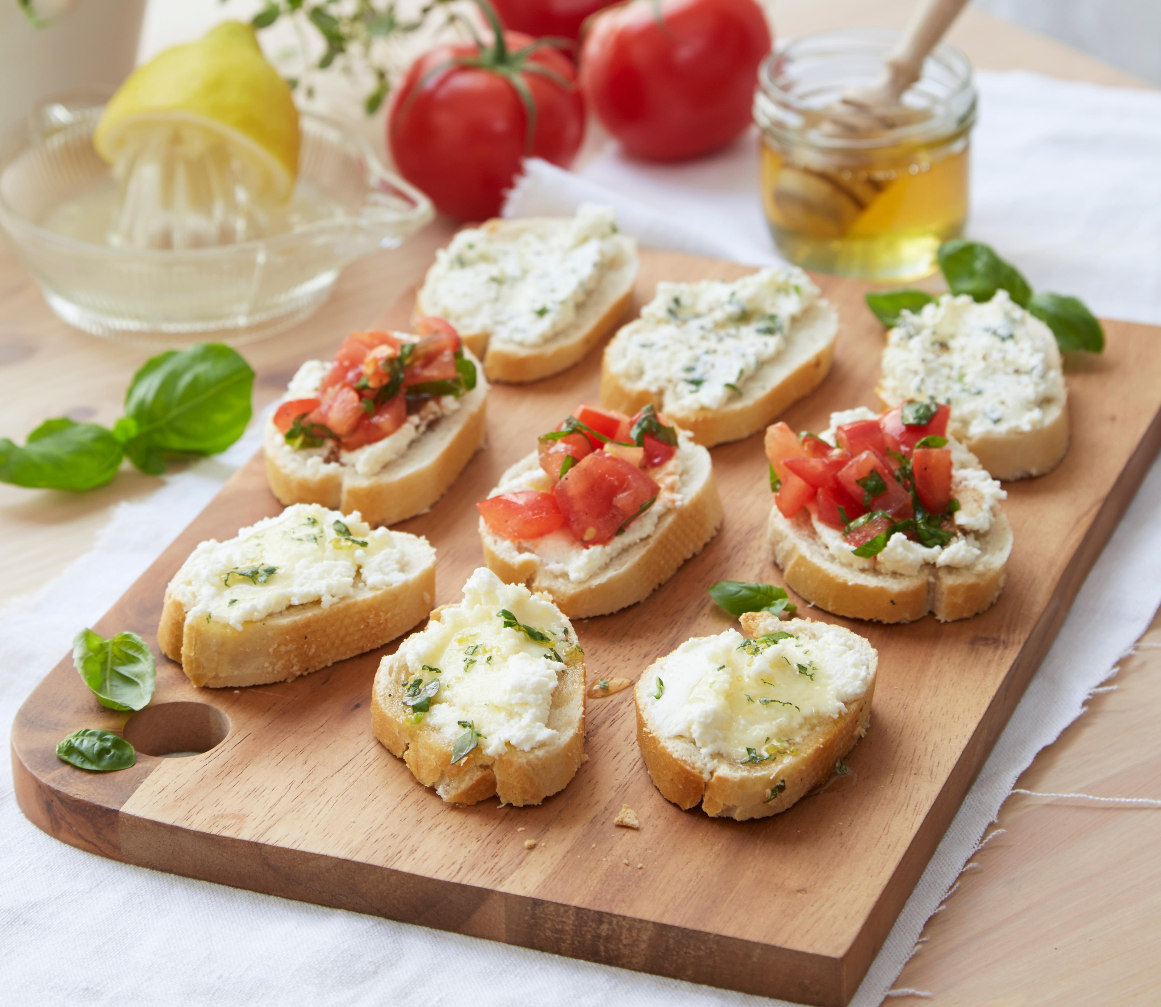 Crostini med ricotta