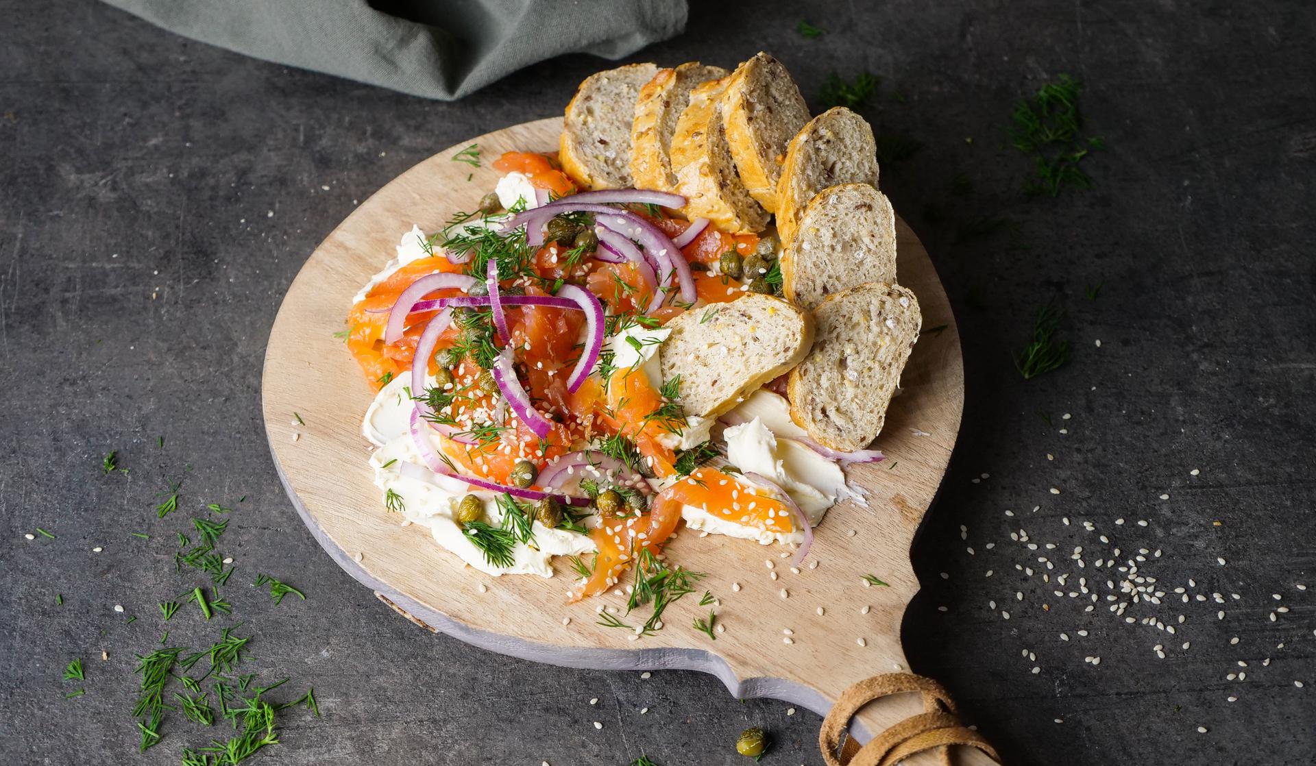 Kremost med røkelaks