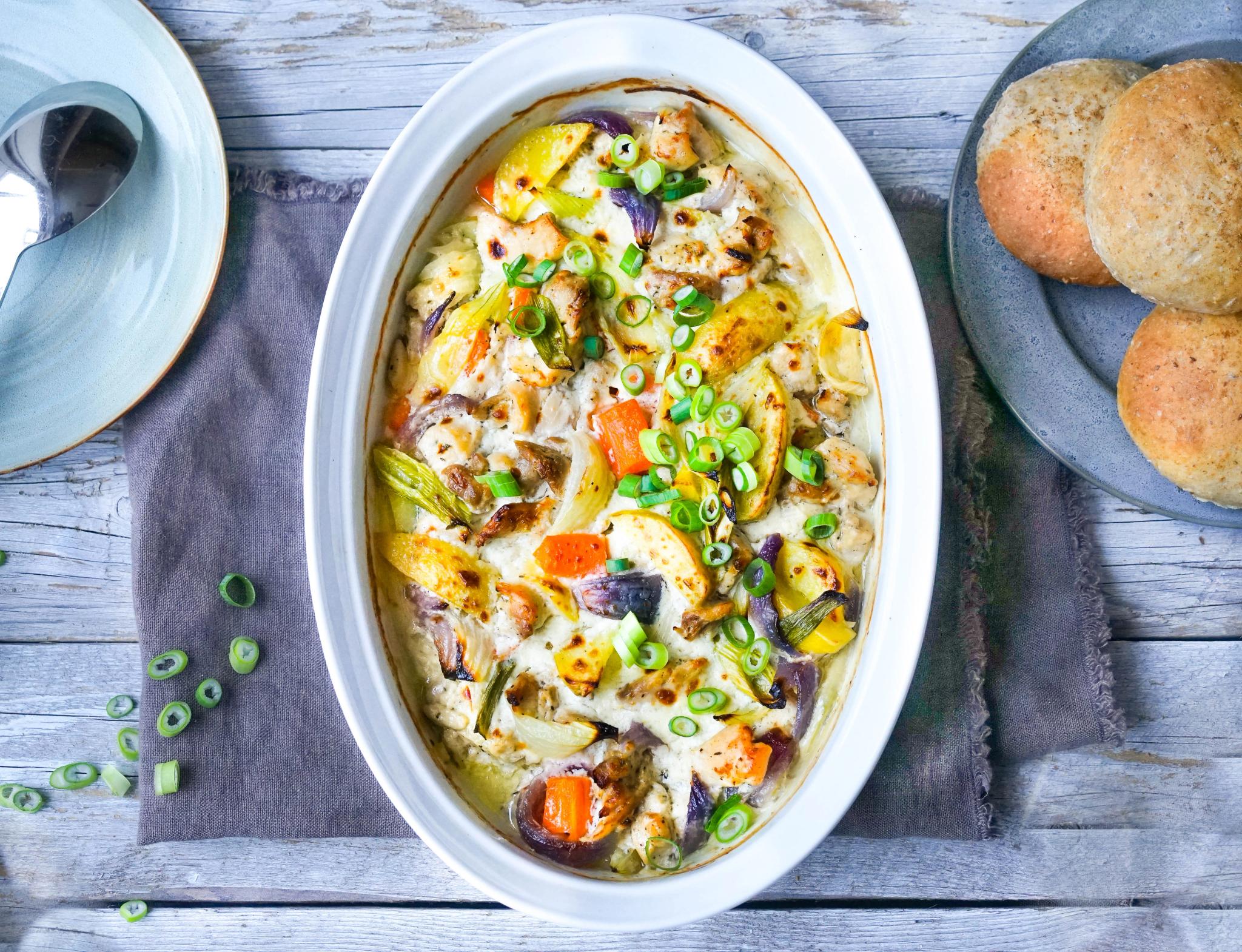 kyllingform med chevre