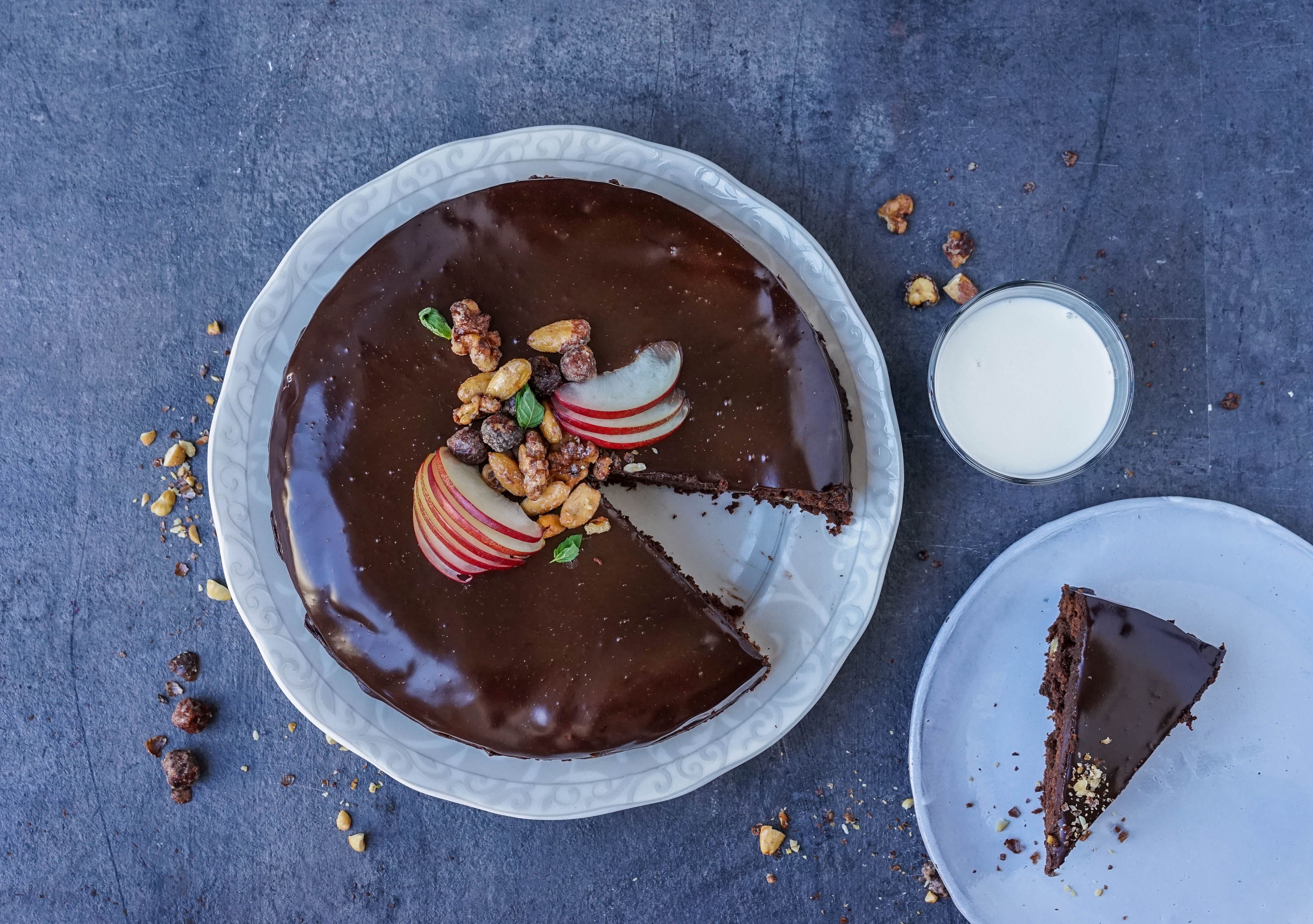 sjokoladekake med glasur