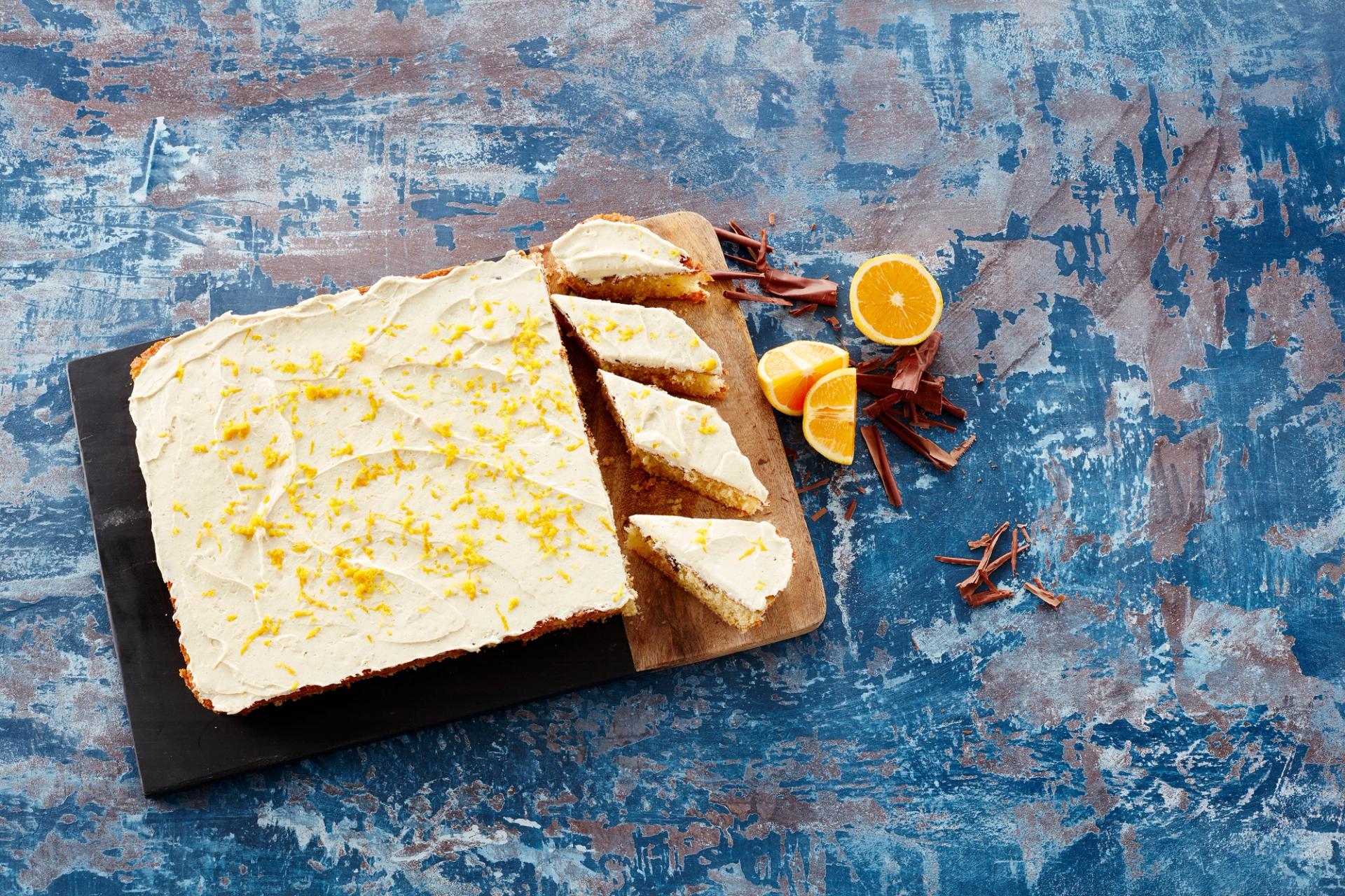 Appelsinkake med sjokolade 