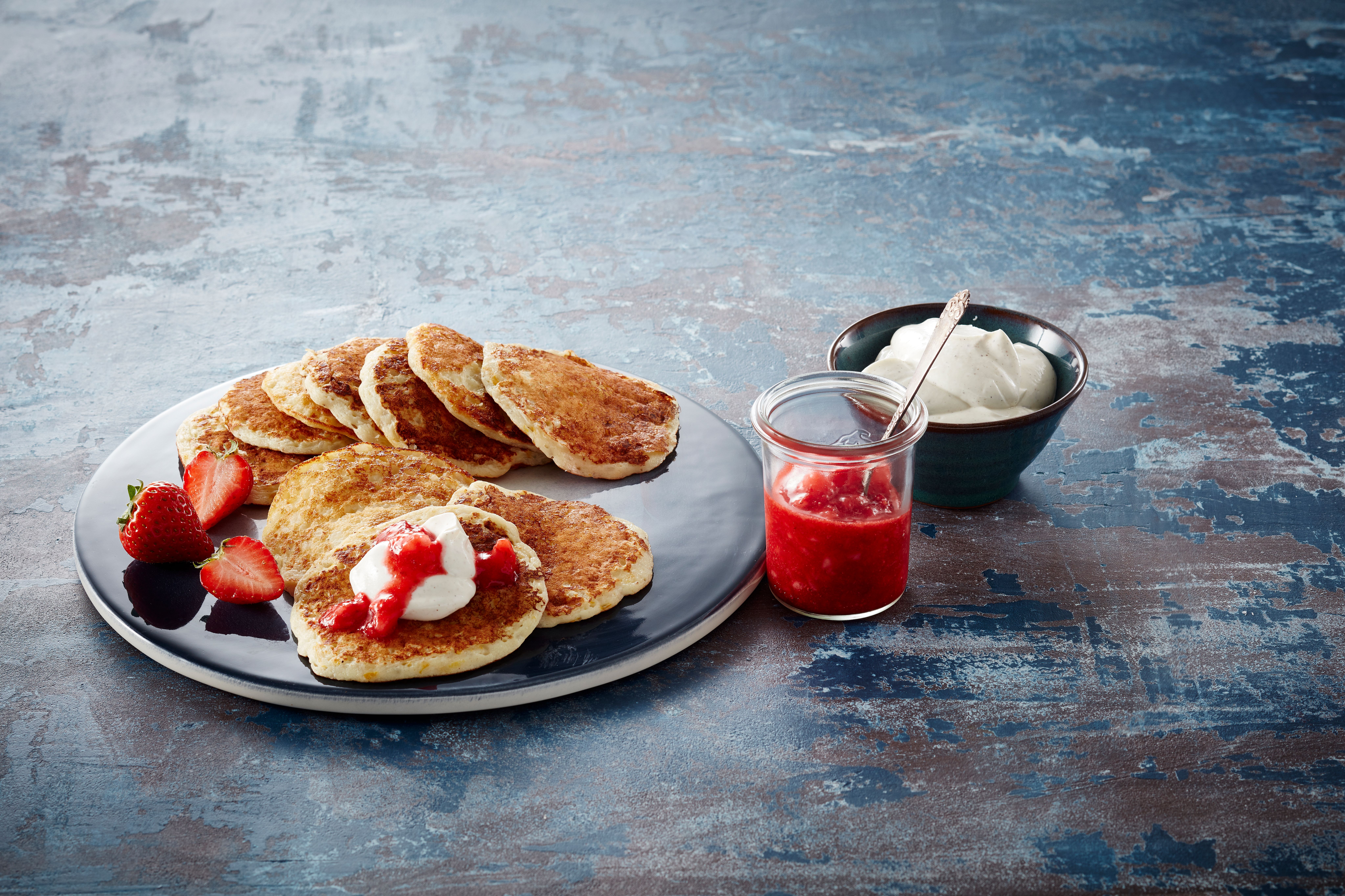 Rislapper med cottage cheese